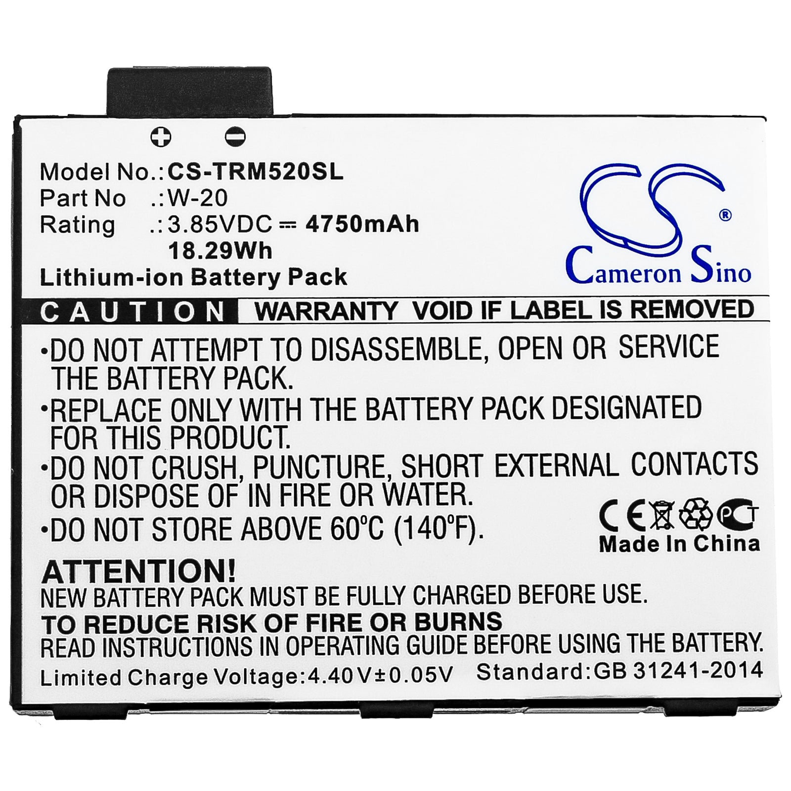 Li-ion Battery fits Netgear, Mr5000, Mr5100, Mr5200 3.85V, 4750mAh Hotspot Cameron Sino Technology Limited