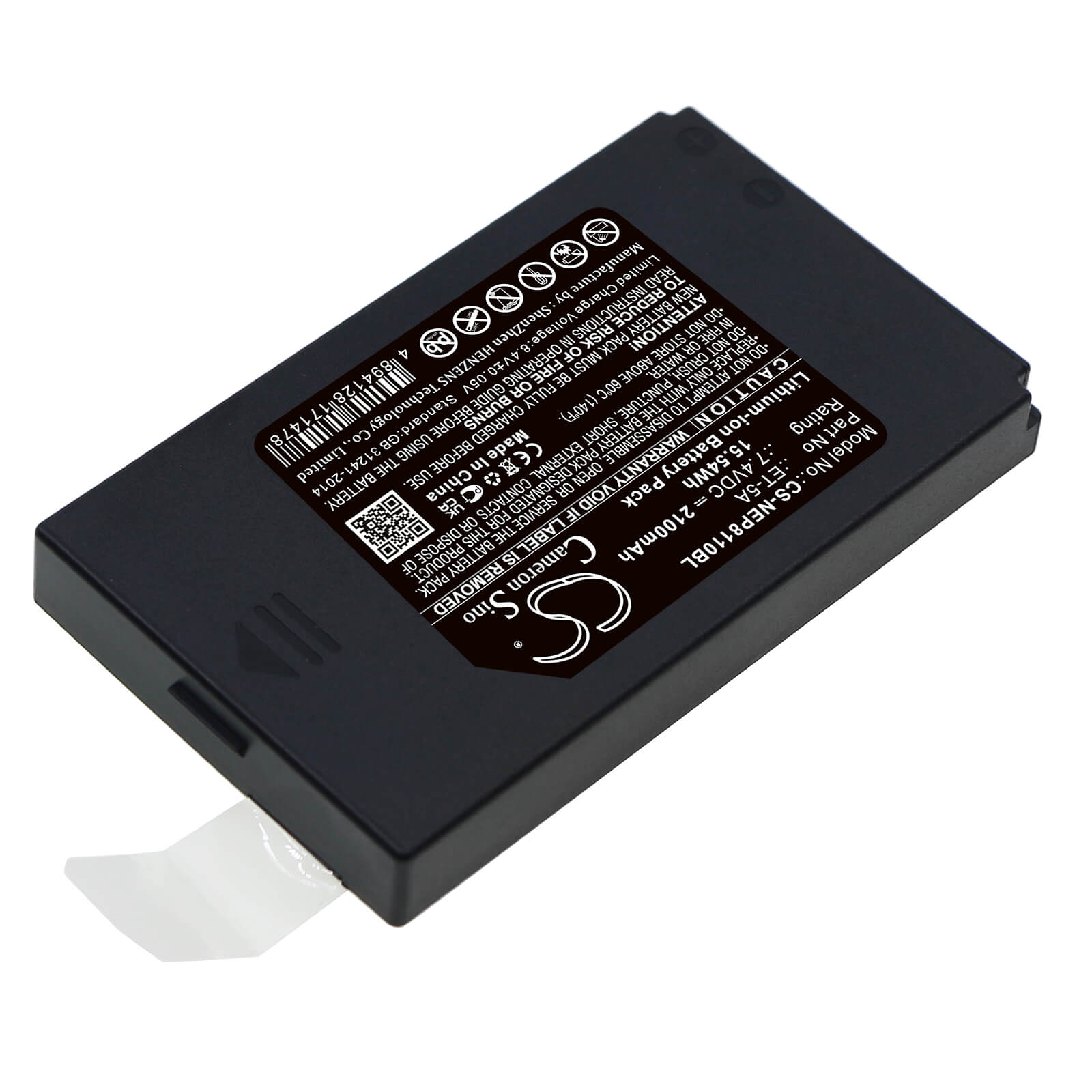 Li-ion Battery fits Newpos, New 8110, New8110 7.4V, 2100mAh / 15.54Wh Payment Terminal Cameron Sino Technology Limited