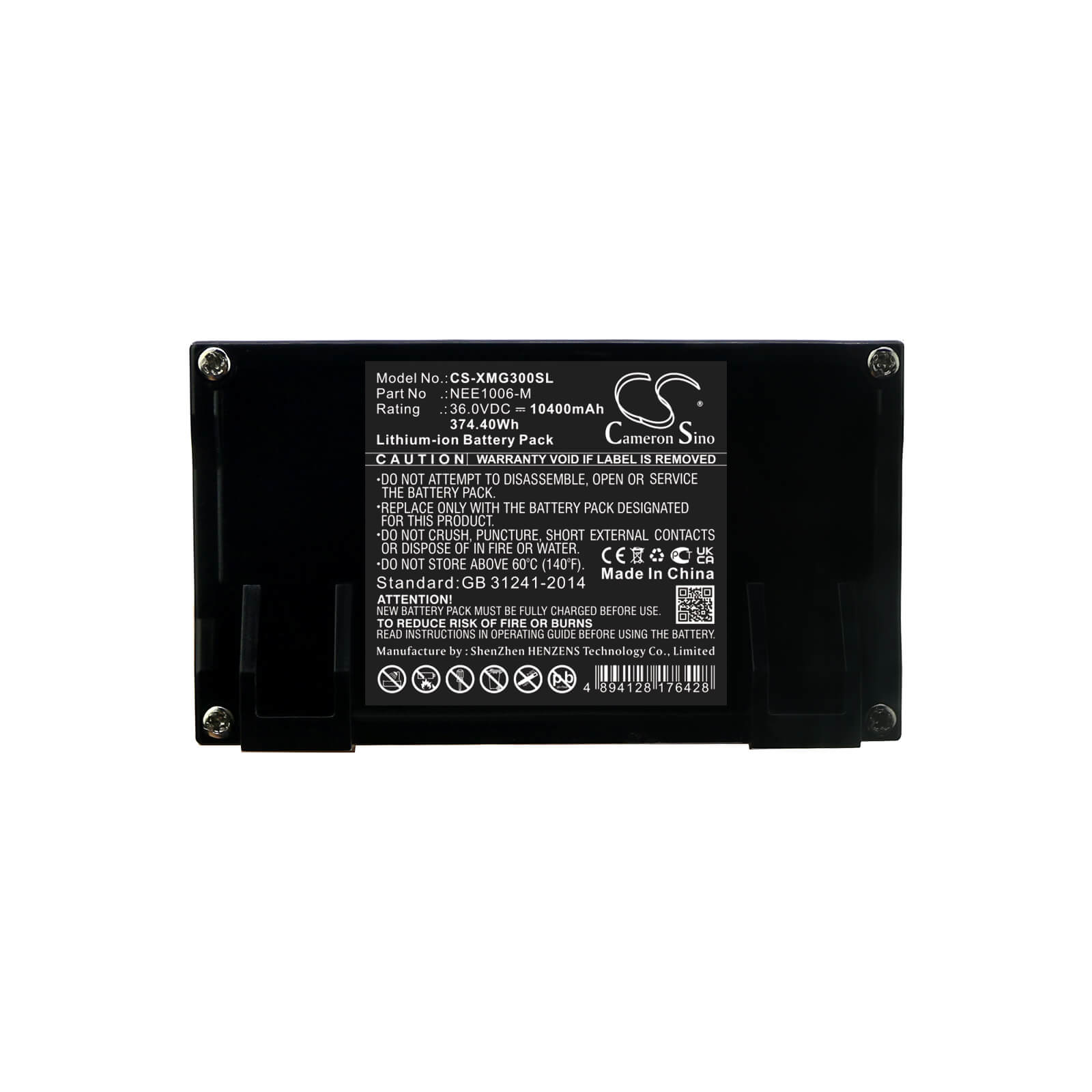 Li-ion Battery fits Ninebot, Max G30, Max G30 Max 36.0V, 10400mAh / 374.40Wh Electric Scooter Cameron Sino Technology Limited