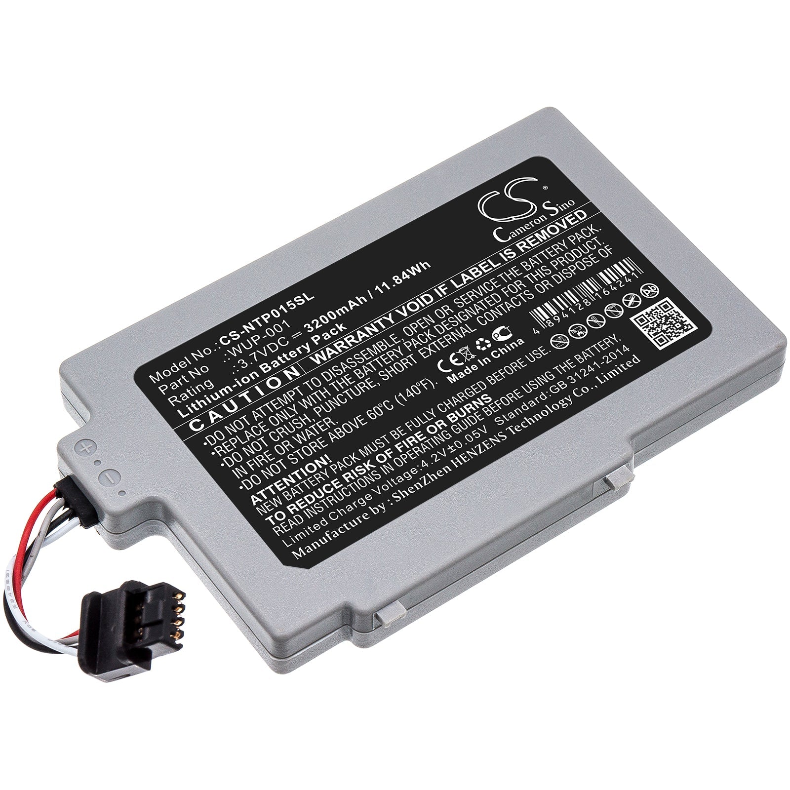 Li-ion Battery fits Nintendo, Wii U Gamepad Wup-001 3.7V, 3600mAh Game Console Cameron Sino Technology Limited