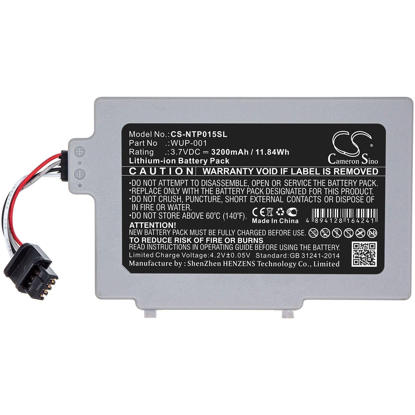 Li-ion Battery fits Nintendo, Wii U Gamepad Wup-001 3.7V, 3600mAh Game Console Cameron Sino Technology Limited