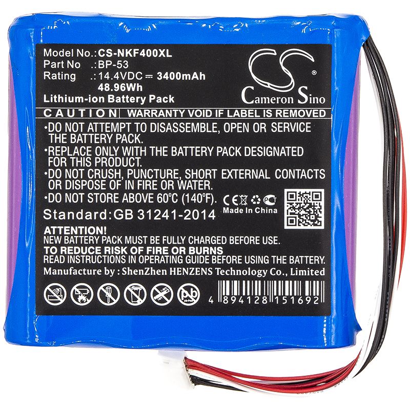 Li-ion Battery fits Nissin, Kf4, Kf4a 14.4V, 3400mAh Equipment & Survey & Test Cameron Sino Technology Limited