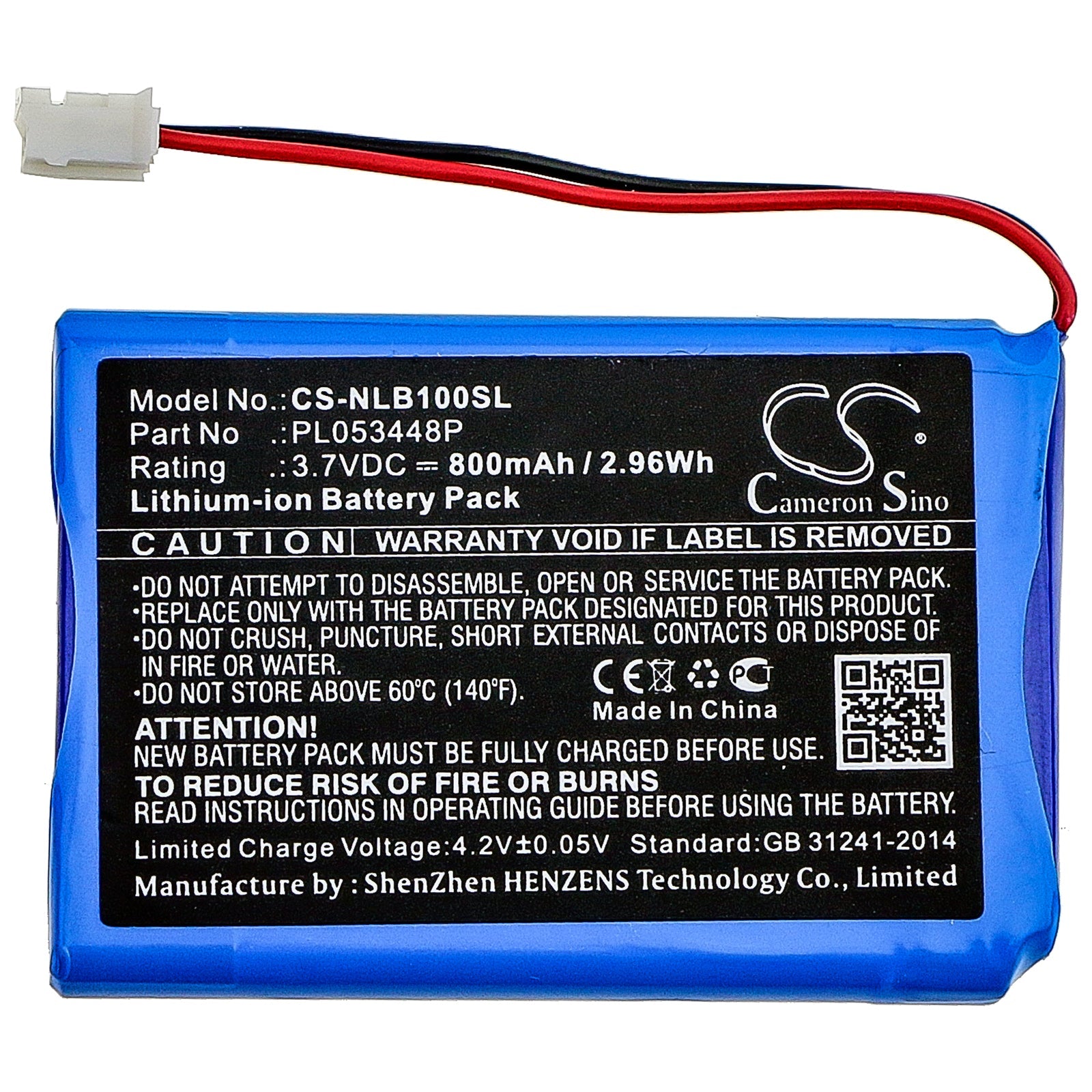 Li-ion Battery fits Nolan, B5, B901l, B901r 3.7V, 800mAh Wireless Headset Cameron Sino Technology Limited