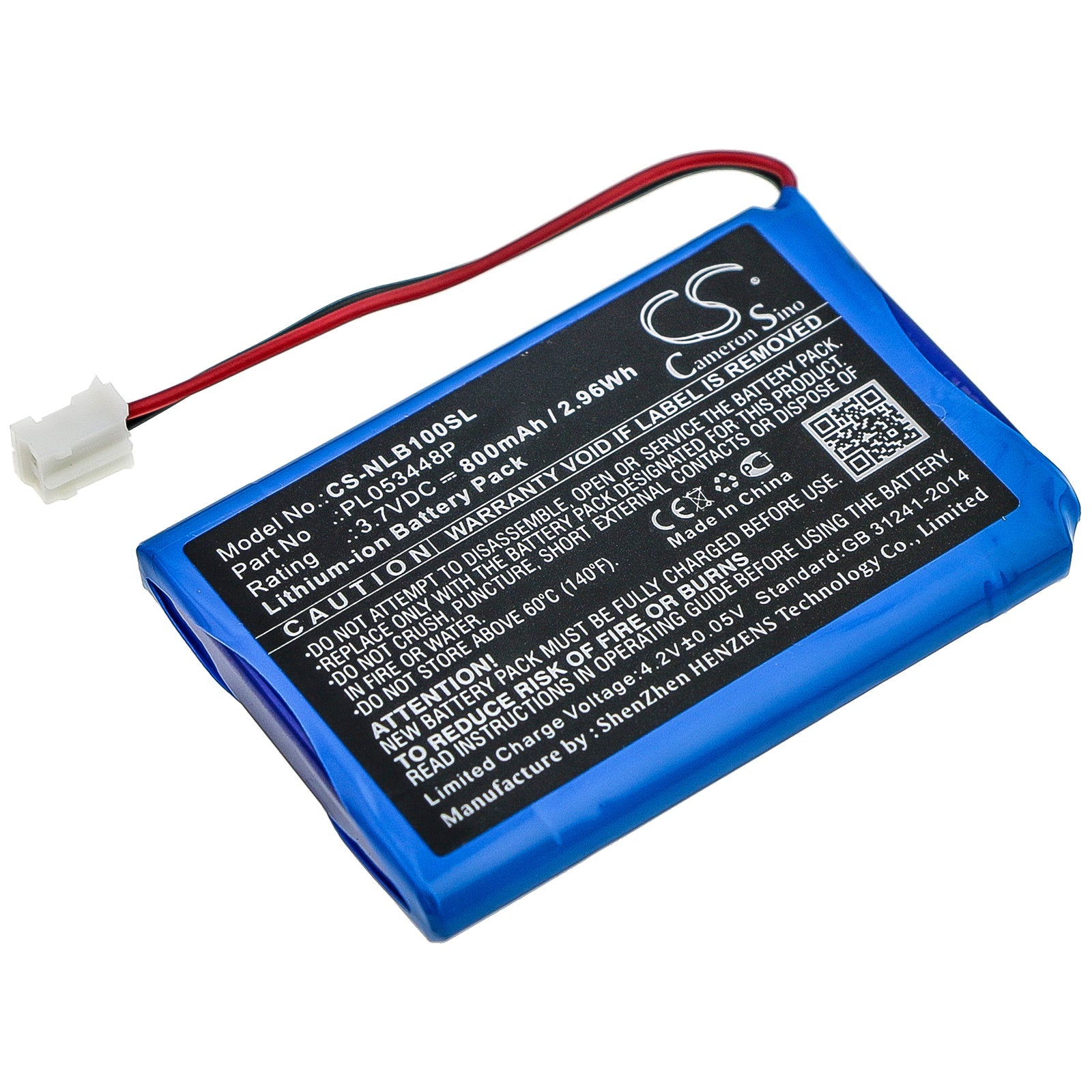 Li-ion Battery fits Nolan, B5, B901l, B901r 3.7V, 800mAh Wireless Headset Cameron Sino Technology Limited