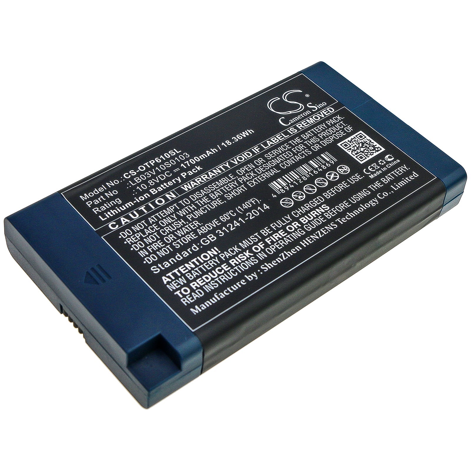 Li-ion Battery fits Opwill, Opt6123l, Otp6103 10.8V, 1700mAh Equipment & Survey & Test Cameron Sino Technology Limited