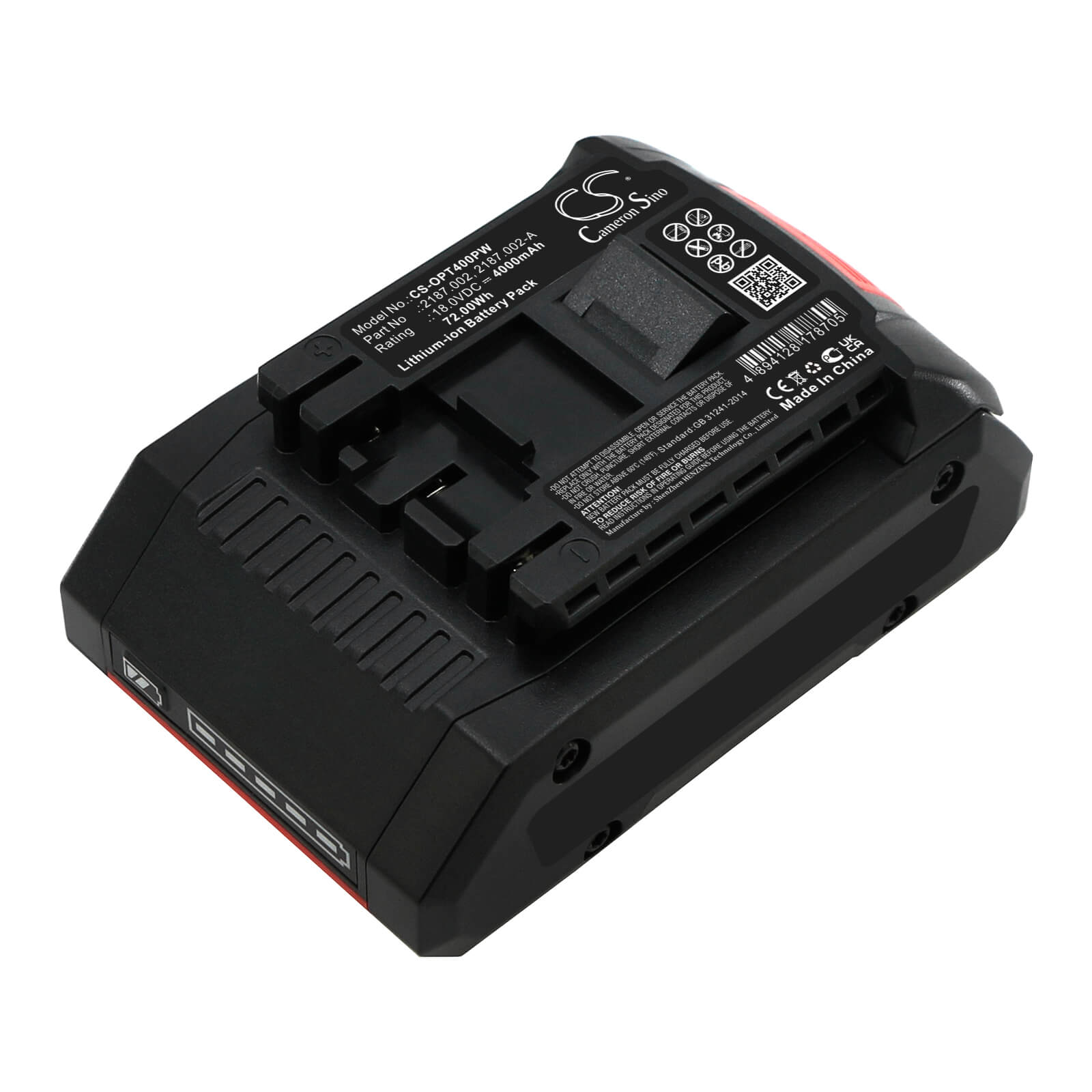 Li-ion Battery fits Orgapack, Or-t250, Or-t400 18.0V, 4000mAh / 72.00Wh Strapping Tools Cameron Sino Technology Limited