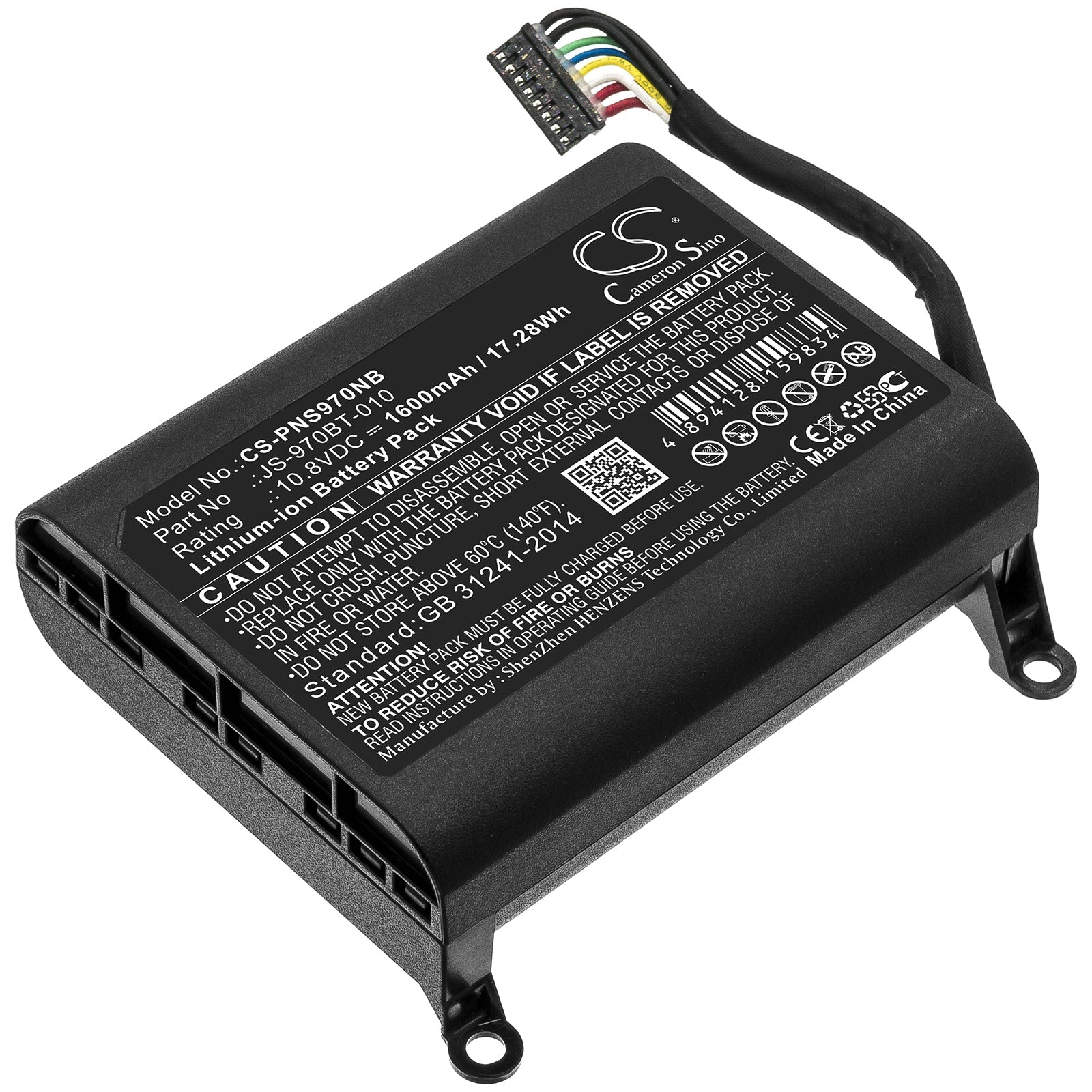Li-ion Battery fits Panasonic, Js-970bt-010 10.8V, 1600mAh POS Workstation Cameron Sino Technology Limited