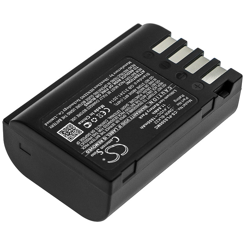 Li-ion Battery fits Panasonic, Lumix Dc-s5, Lumix Dc-s5k 7.4V, 1600mAh Camera Cameron Sino Technology Limited