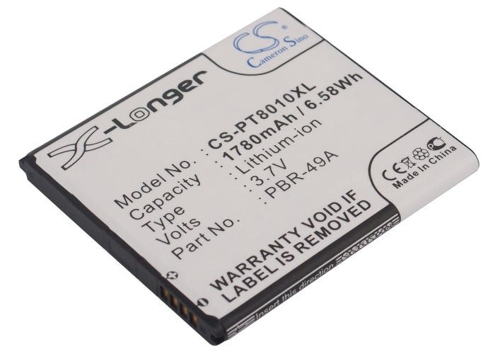 Li-ion Battery fits Pantech, Flex, P8010 3.7V, 1780mAh Communications Cameron Sino Technology Limited