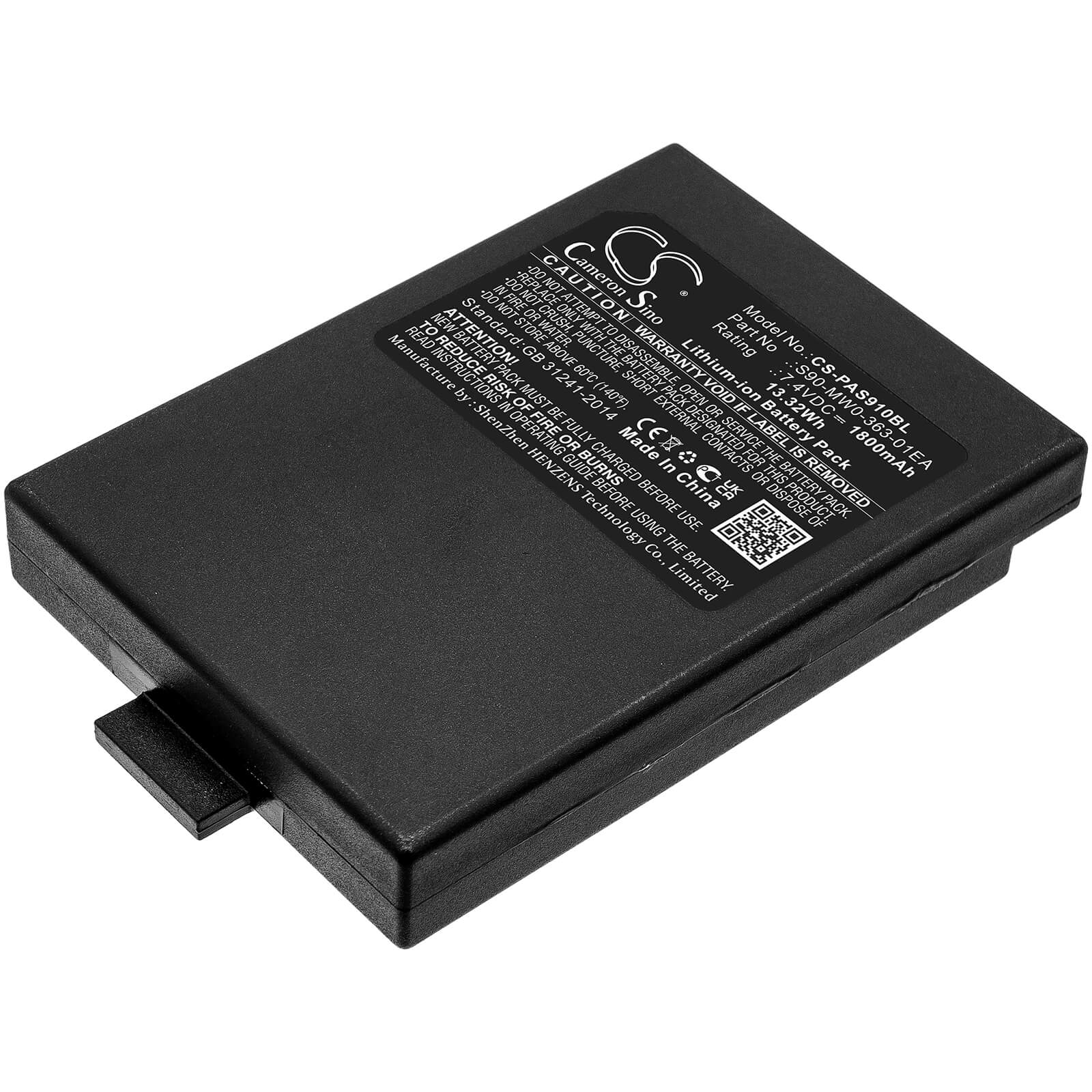 Li-ion Battery fits Pax, S90 3g 7.4V, 1800mAh / 13.32Wh Payment Terminal Cameron Sino Technology Limited