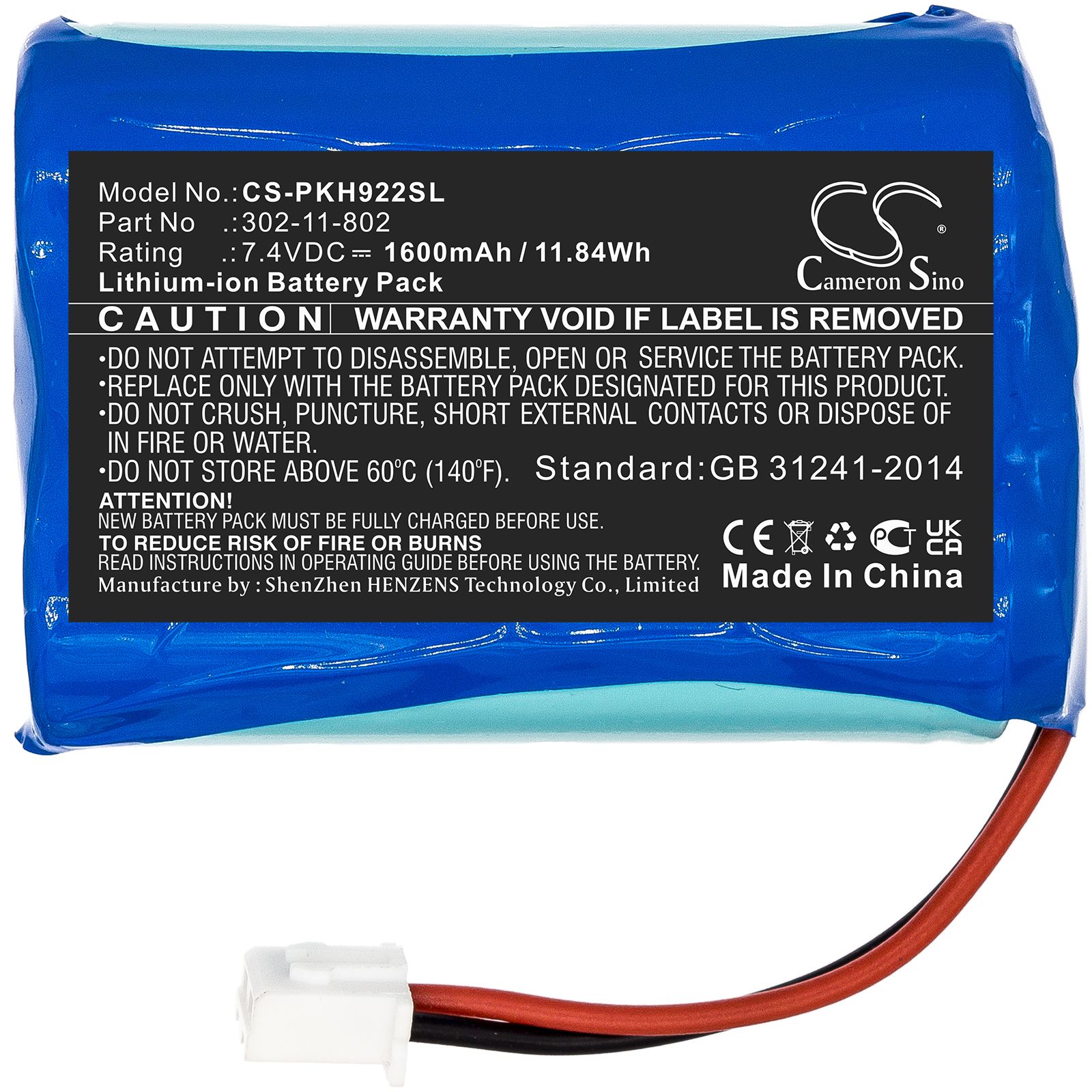 Li-ion Battery fits Peaktech, Dvb-c, Dvb-c/s/t, Dvb-s 7.4V, 1600mAh Equipment & Survey & Test Cameron Sino Technology Limited