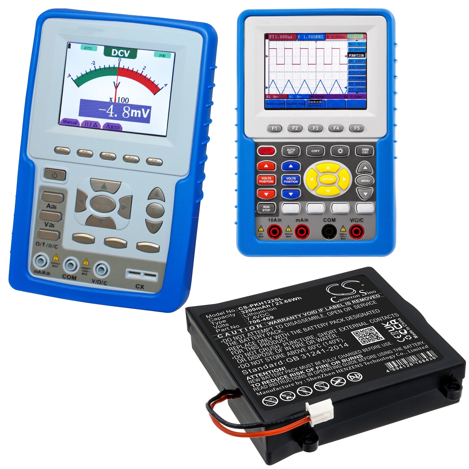 Li-ion Battery fits Peaktech, P1195, P1205, P1220 7.4V, 3200mAh Equipment & Survey & Test Cameron Sino Technology Limited
