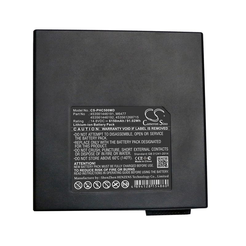 Li-ion Battery fits Philips, Echographe Cx50, Ultrasound Cx30 14.8V, 6150mAh Medical Cameron Sino Technology Limited