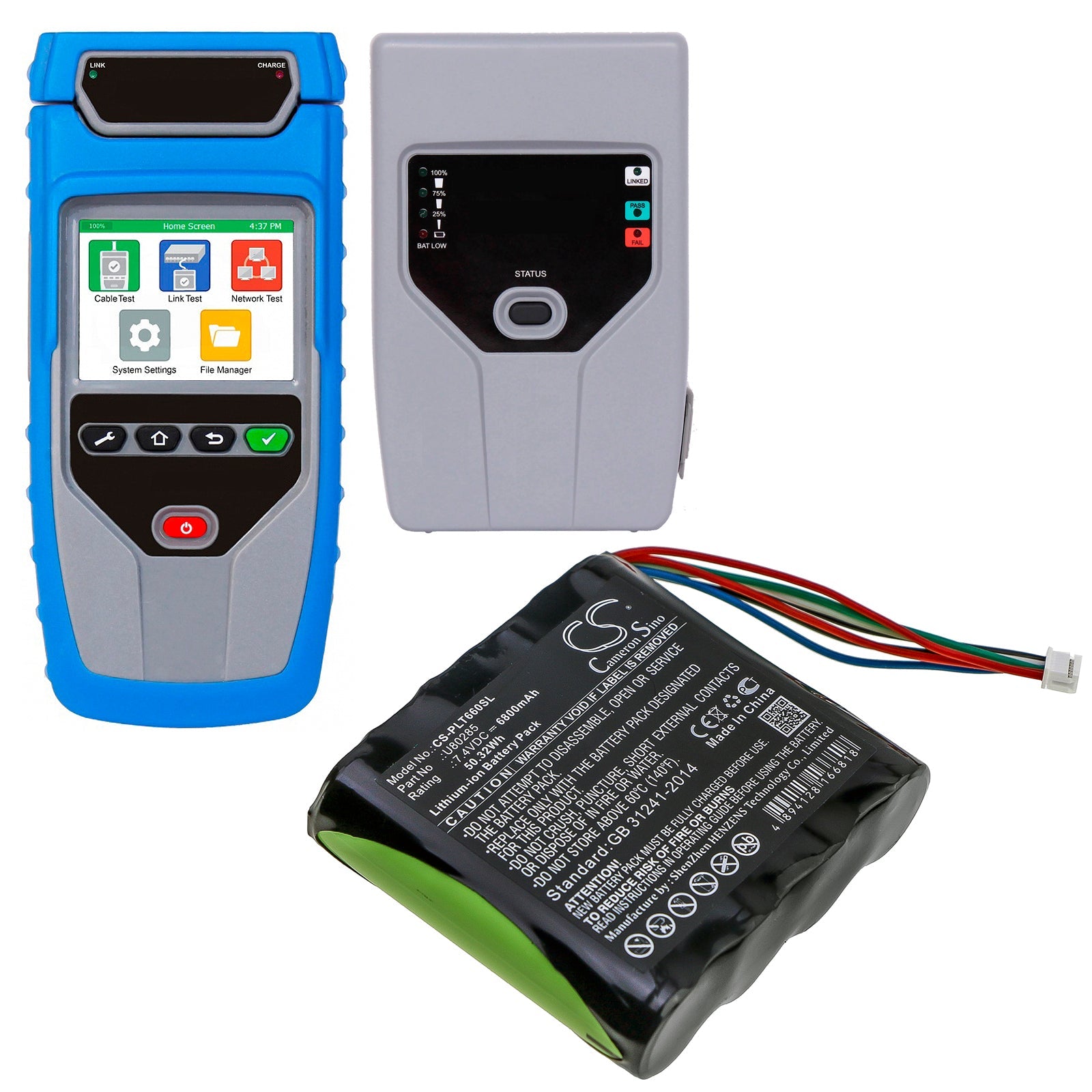 Li-ion Battery fits Platinum Tools, T66006b 7.4V, 6800mAh Equipment & Survey & Test Cameron Sino Technology Limited