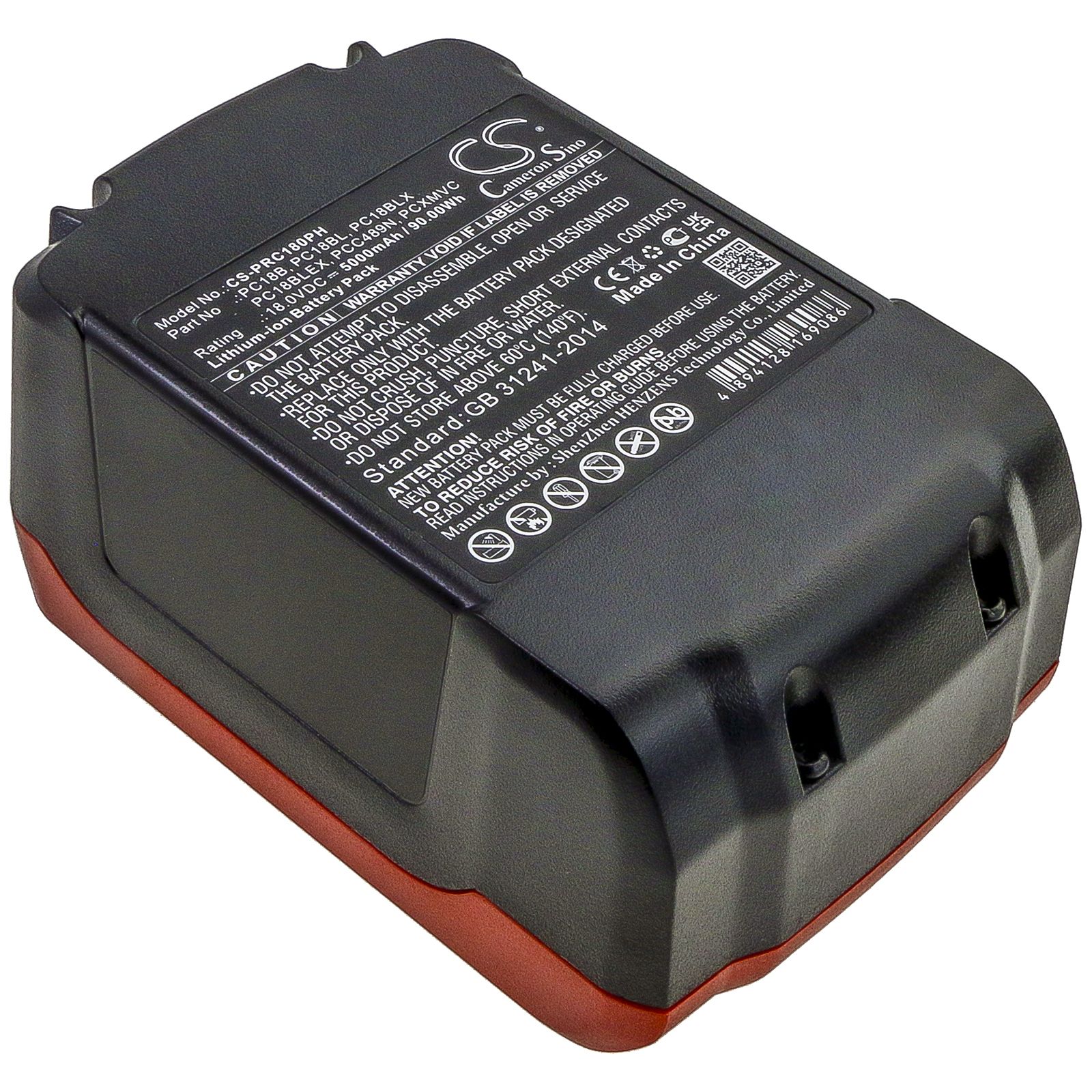 Li-ion Battery fits Porter Cable, Pc1800d, Pc1800l, Pc1800rs 18.0V, 5000mAh Power Tools Cameron Sino Technology Limited