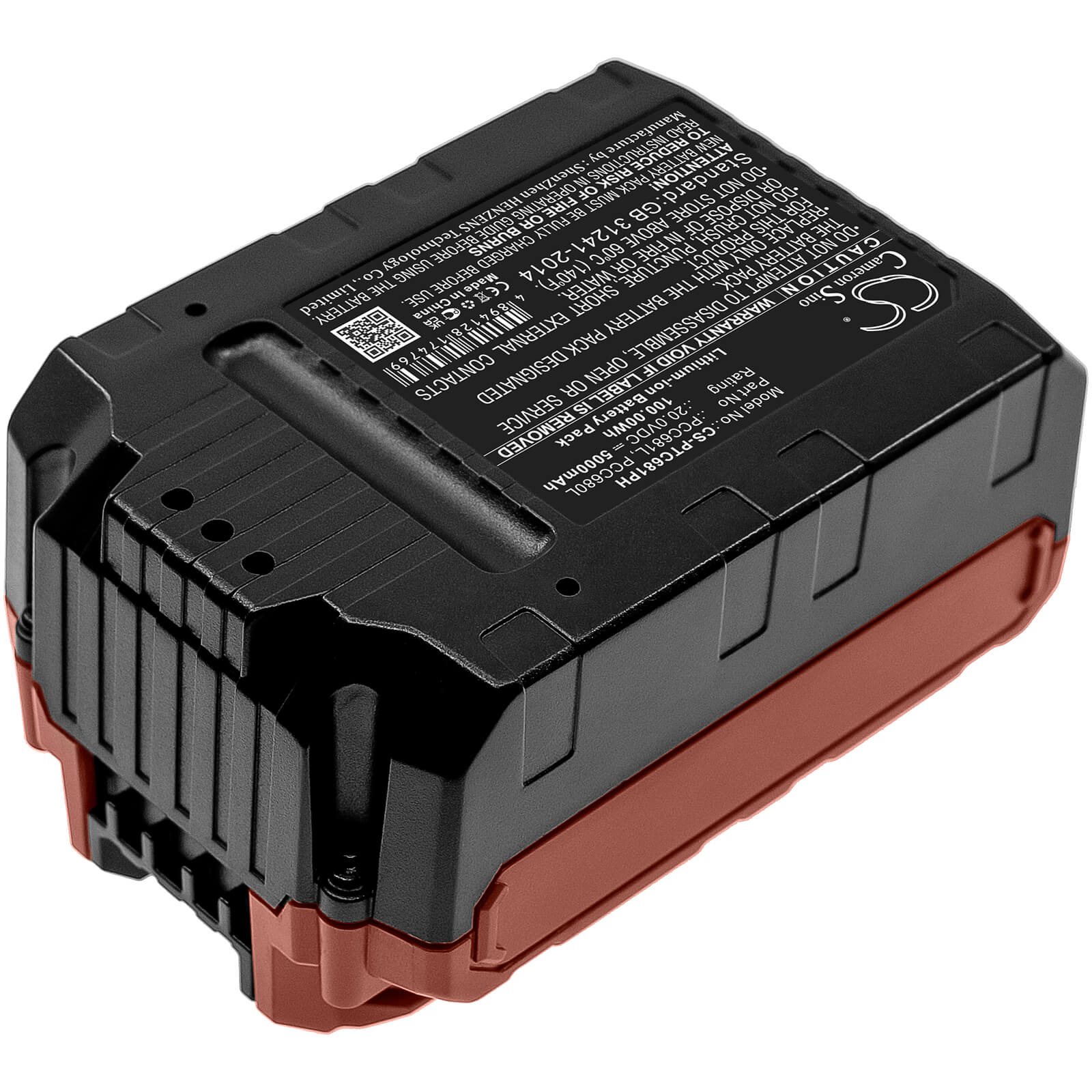 Li-ion Battery fits Porter Cable, Pcc600, Pcc601 20.0V, 5000mAh / 100.00Wh Power Tools Cameron Sino Technology Limited