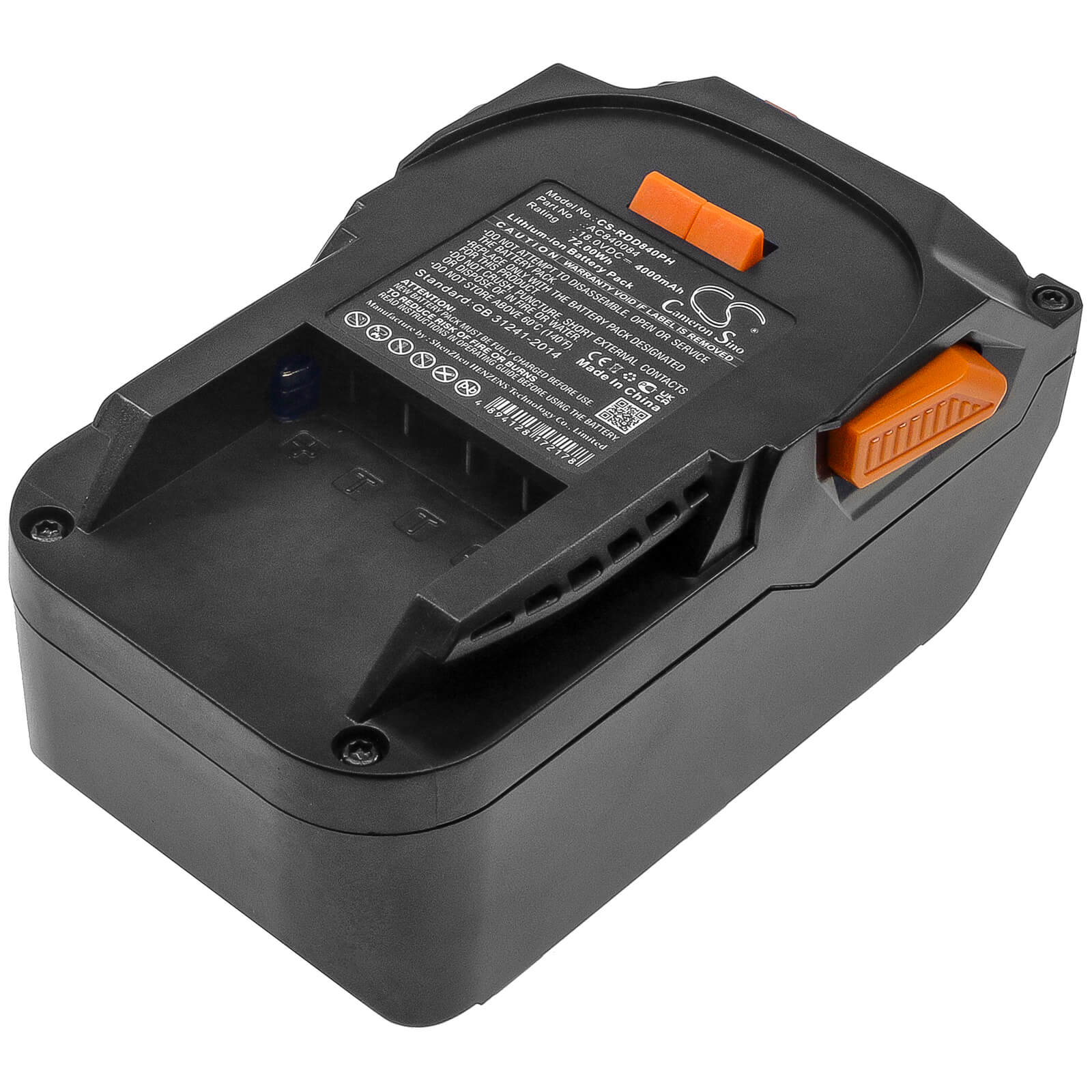 Li-ion Battery fits Ridgid, 130383001, 130383025 18.0V, 4000mAh / 72.00Wh Power Tools Cameron Sino Technology Limited