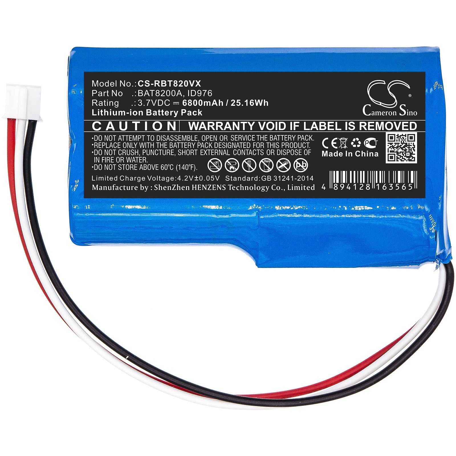 Li-ion Battery fits Robomow, Robozone Switch 2019 3.7V, 6800mAh Lawn Mowers Cameron Sino Technology Limited