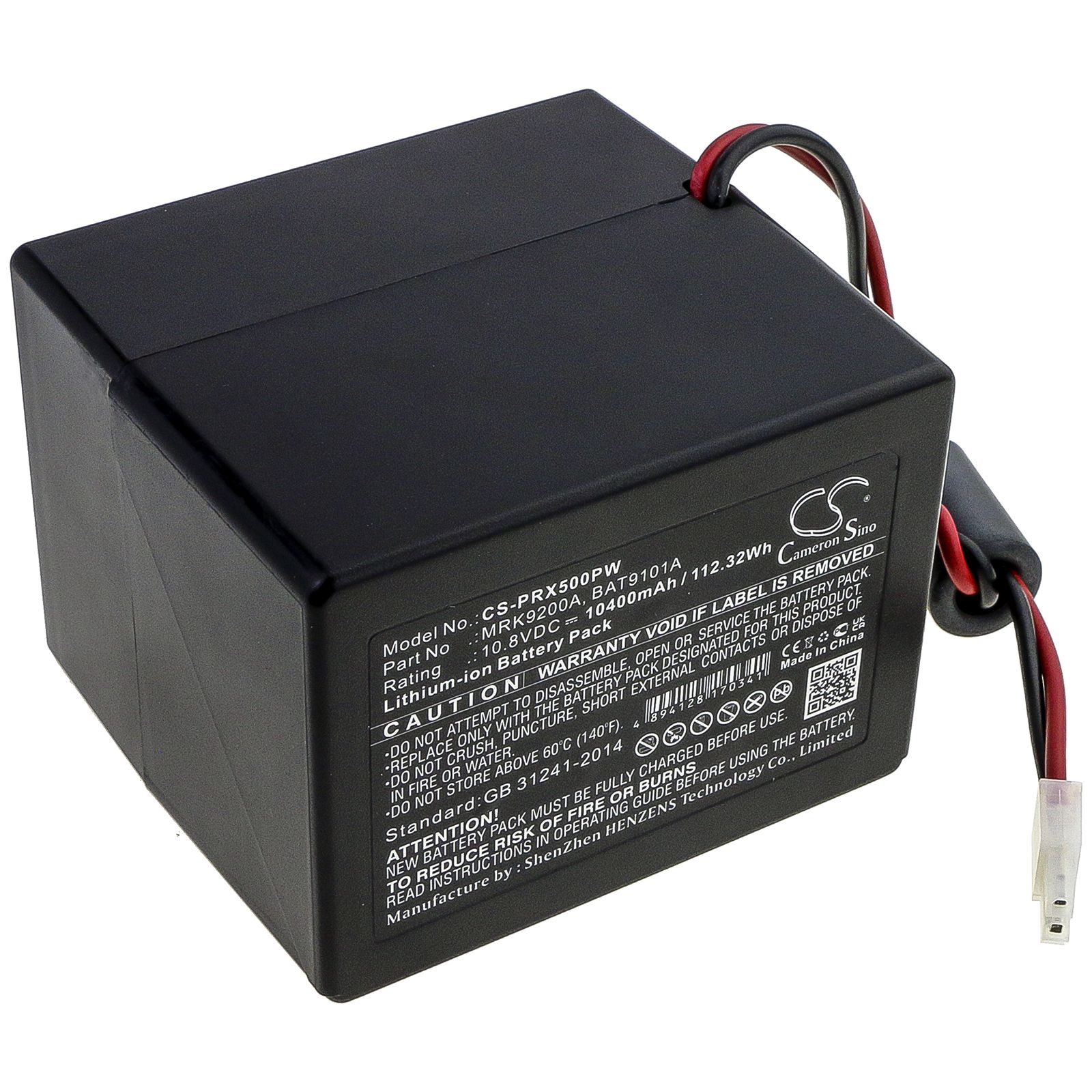 Li-ion Battery fits Robomow, Rx50 10.8V, 10400mAh Lawn Mowers Cameron Sino Technology Limited