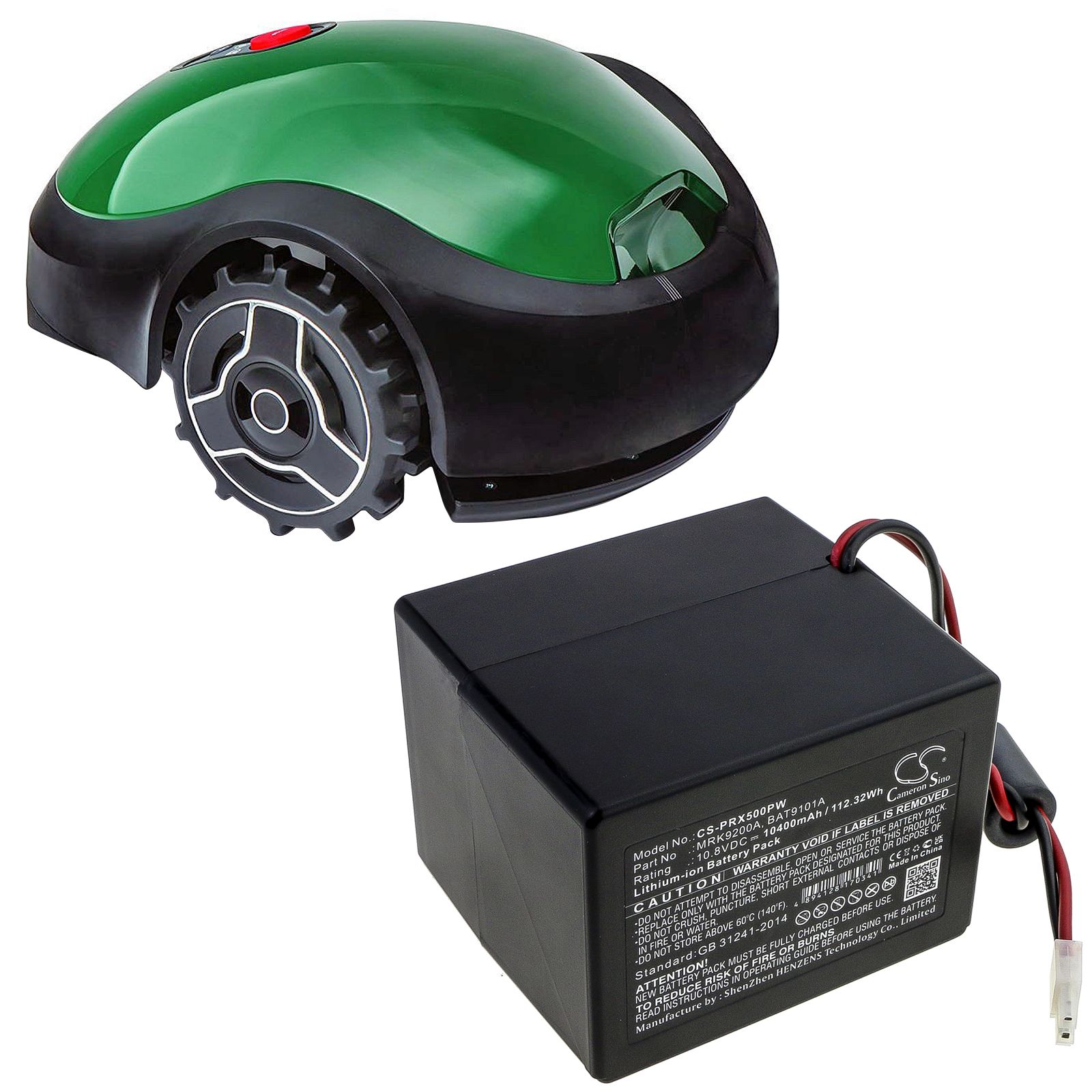 Li-ion Battery fits Robomow, Rx50 10.8V, 10400mAh Lawn Mowers Cameron Sino Technology Limited