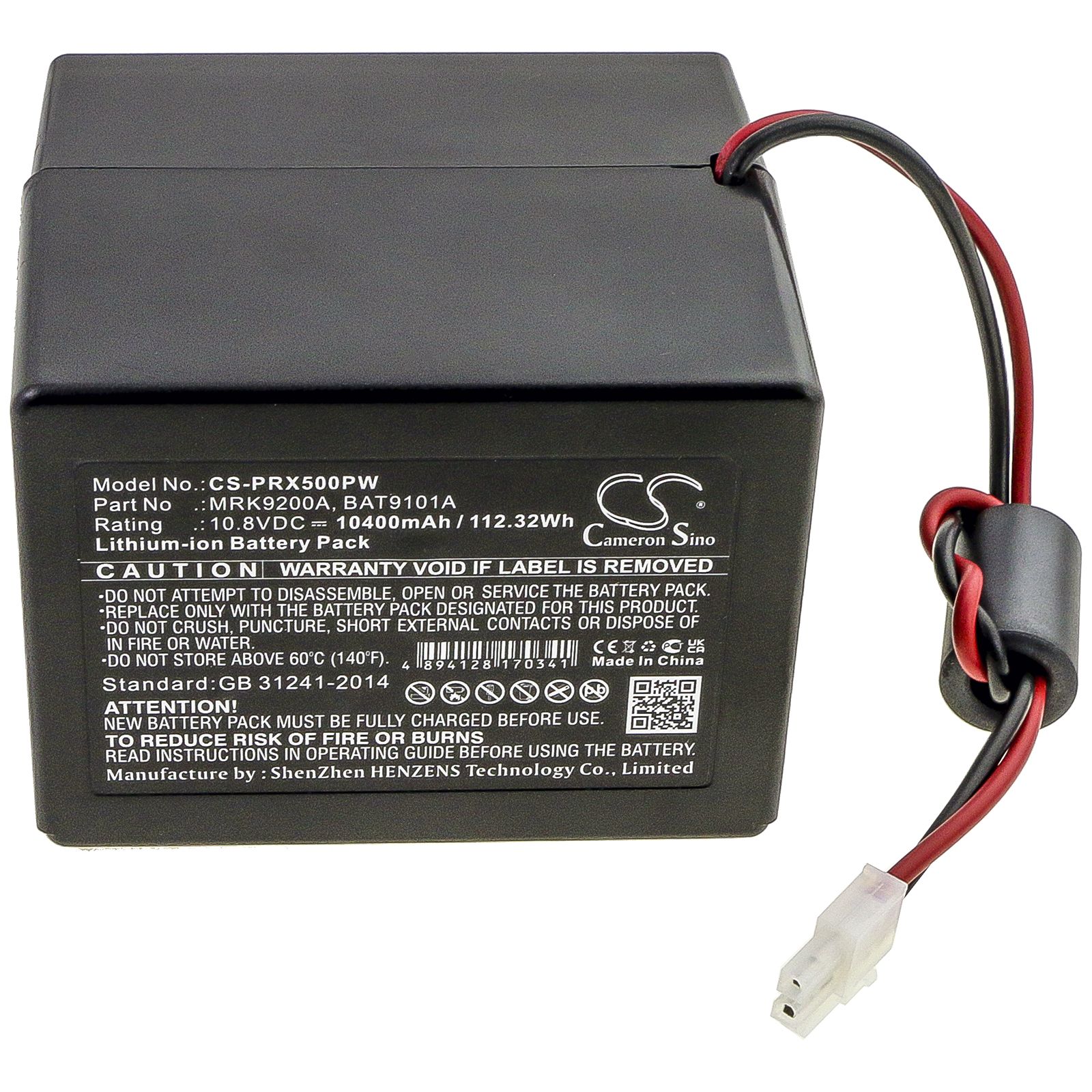 Li-ion Battery fits Robomow, Rx50 10.8V, 10400mAh Lawn Mowers Cameron Sino Technology Limited