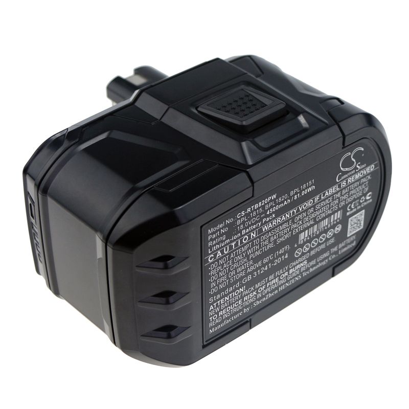 Li-ion Battery Fits Ryobi, Bid-1801m, Bid-180l 18.0v, 4500mah Power Tools Cameron Sino Technology Limited