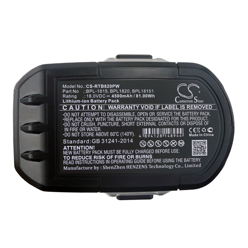 Li-ion Battery Fits Ryobi, Bid-1801m, Bid-180l 18.0v, 4500mah Power Tools Cameron Sino Technology Limited
