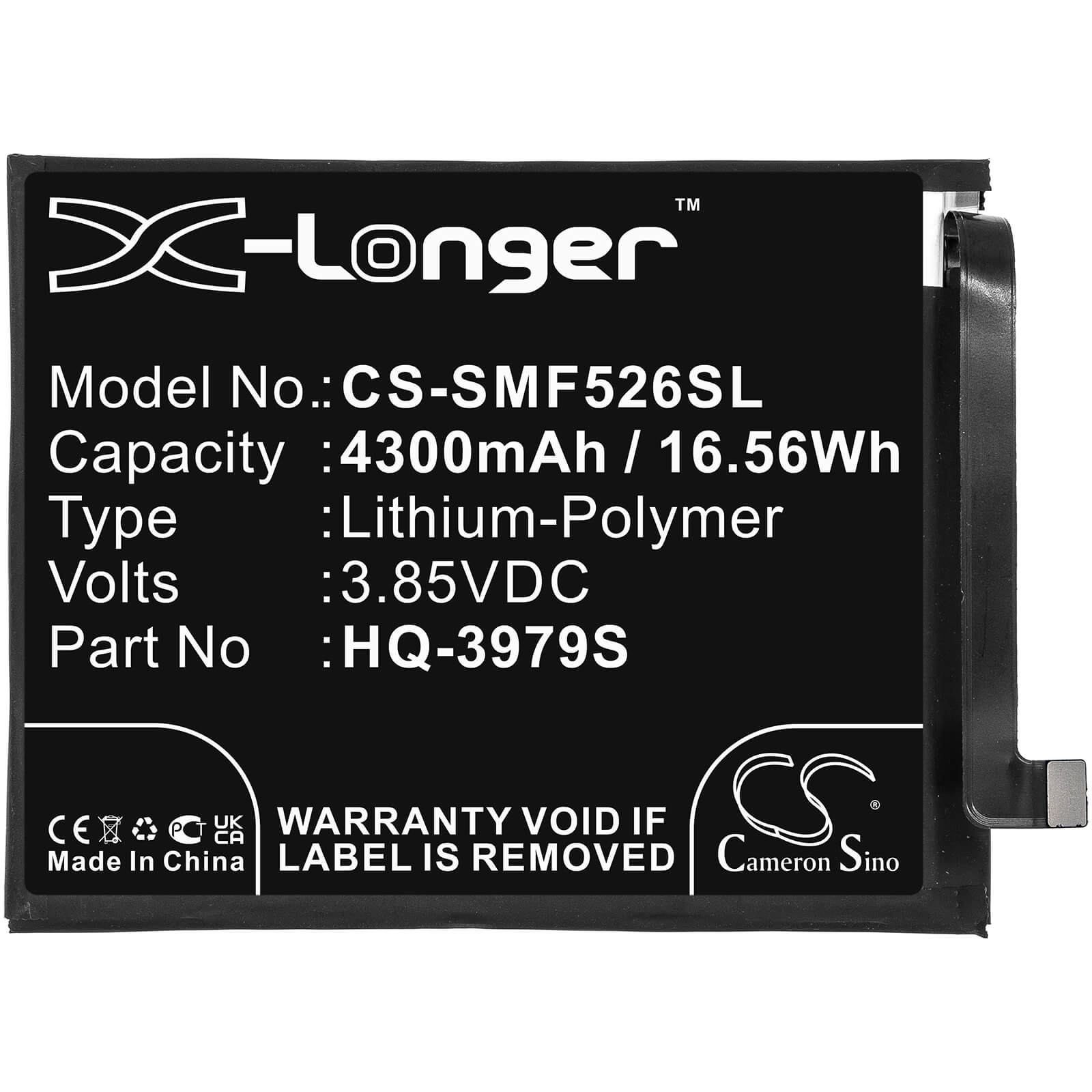 Li-ion Battery fits Samsung, Galaxy F52, Galaxy F52 5g 2021, Sm-e5260 3.85V, 4300mAh Mobile & SmartPhone Cameron Sino Technology Limited