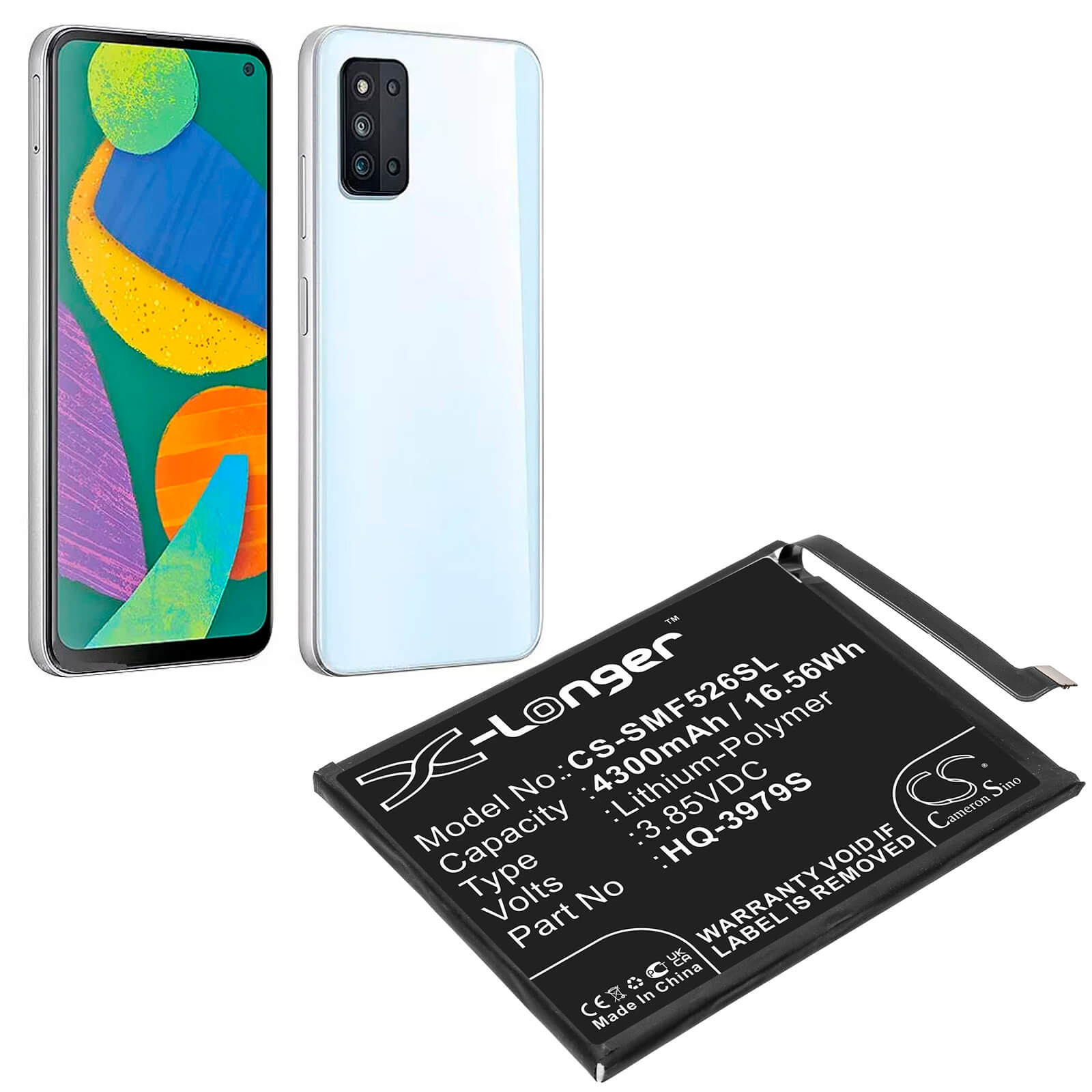 Li-ion Battery fits Samsung, Galaxy F52, Galaxy F52 5g 2021, Sm-e5260 3.85V, 4300mAh Mobile & SmartPhone Cameron Sino Technology Limited