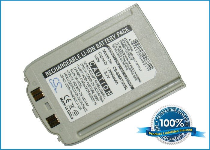 Li - ion Battery fits Samsung, Sgh - x708 3.7V, 850mAh - Batterybuyer.ca