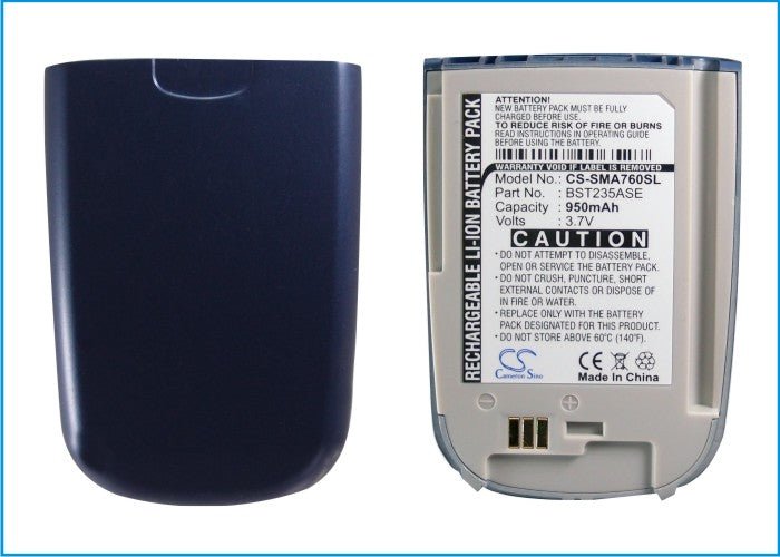 Li-ion Battery fits Samsung, Sph-a760 3.7V, 950mAh Mobile & SmartPhone Cameron Sino Technology Limited