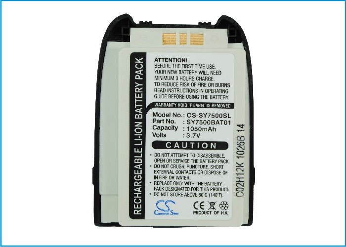 Li-ion Battery fits Sanyo, 7500, Mm-7500, Rl7500 3.7V, 1050mAh Mobile & SmartPhone Cameron Sino Technology Limited