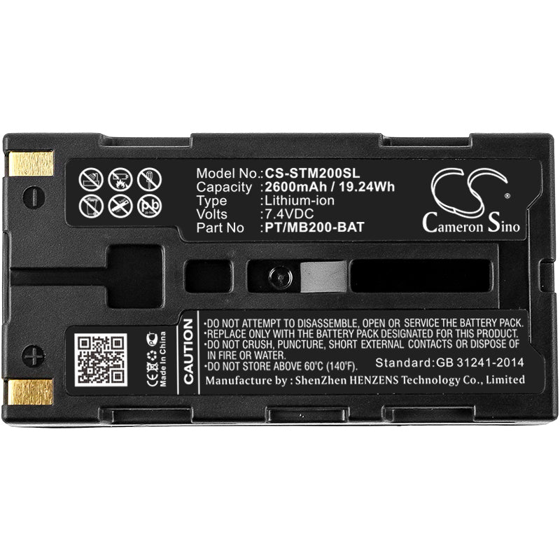 Li-ion Battery fits Sato, Mb200, Mb200i, Mp350 7.4V, 2600mAh Portable Printer Cameron Sino Technology Limited