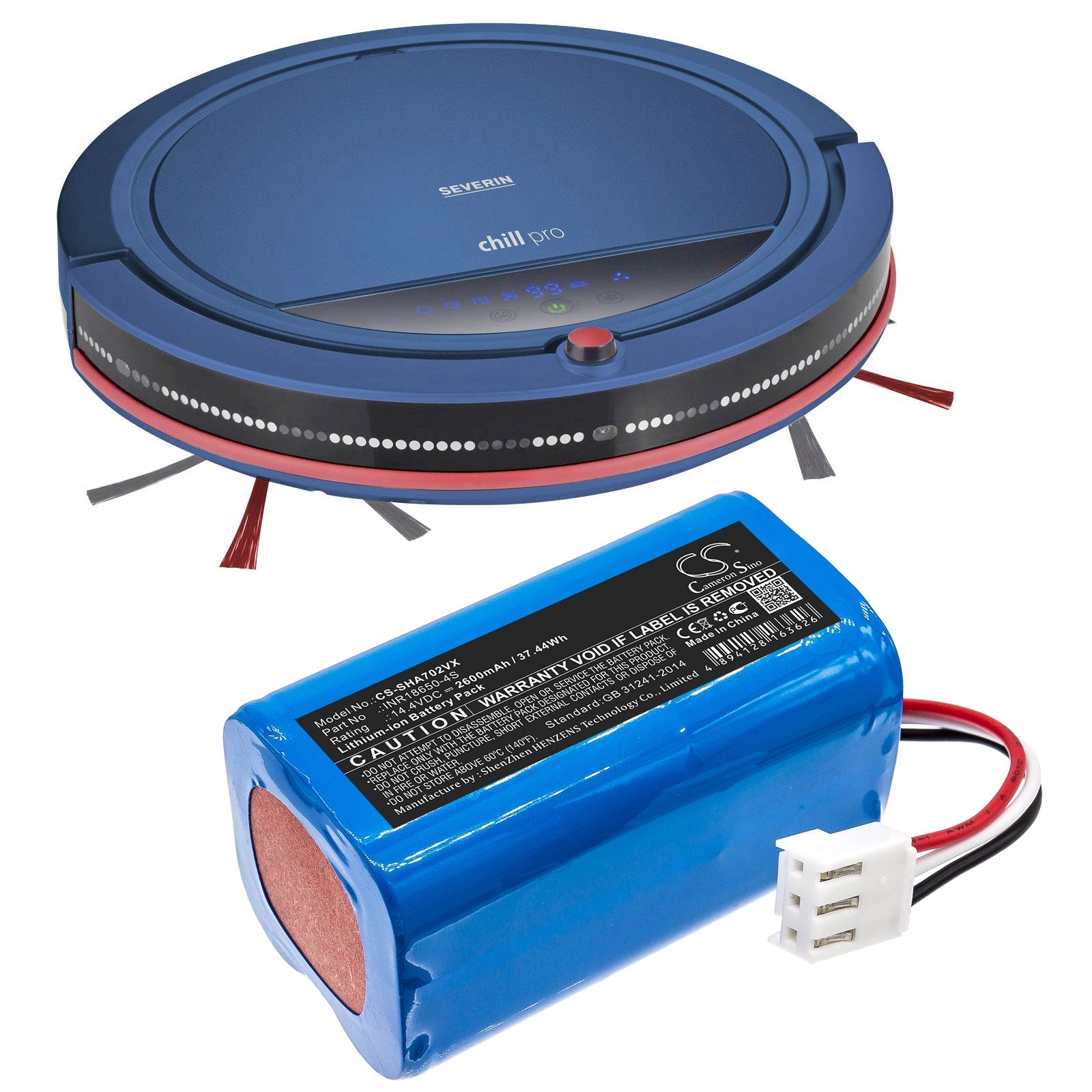 Li-ion Battery fits Severin Chill, Rb7028, Rb-7028 14.4V, 2600mAh Vacuum Cameron Sino Technology Limited