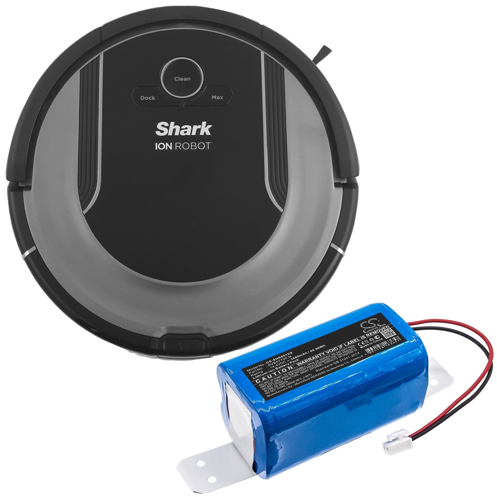 Li-ion Battery fits Shark, Rv700_n, Rv720_n 14.4V, 3400mAh Vacuum Cameron Sino Technology Limited