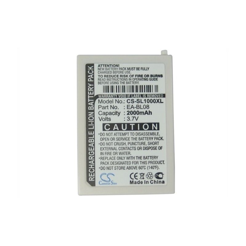 Li-ion Battery Fits Sharp, Zaurus Sl-c1000, Zaurus Sl-c3000, Zaurus Sl-c3100 3.7v, 2000mah PDA & Pocket PC Cameron Sino Technology Limited