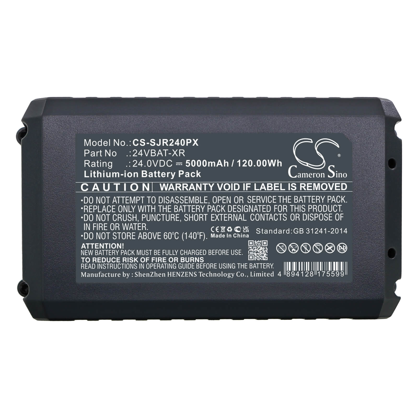 Li-ion Battery fits Snow Joe, 24v-ajc-lte, 24v-jb-lte 24.0V, 5000mAh / 120.00Wh Gardening Tools Cameron Sino Technology Limited