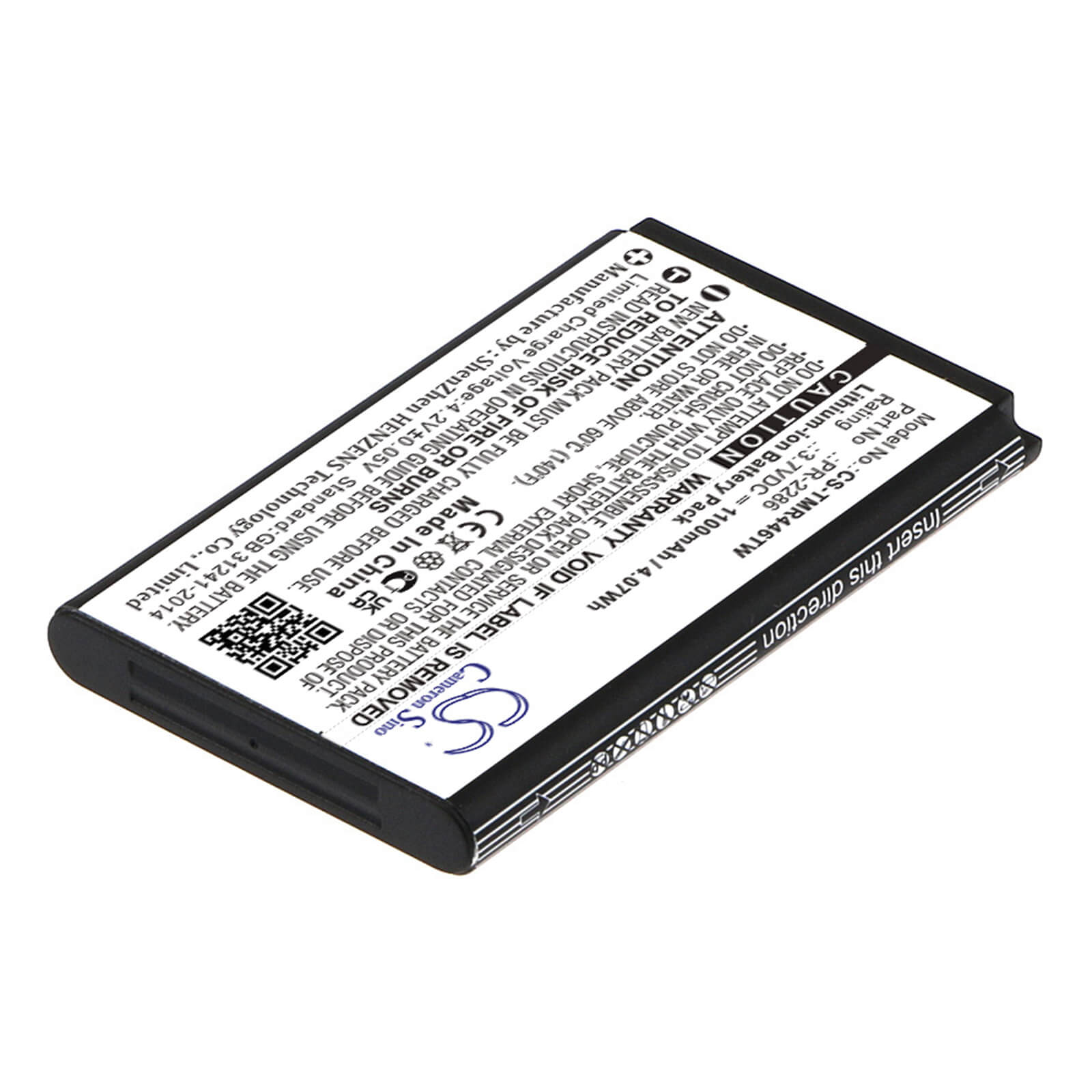 Li-ion Battery fits Team, Tecom-ps Freenet, Tecom-ps Pmr 446 3.7V, 1100mAh / 4.07Wh Two-Way Radio Cameron Sino Technology Limited
