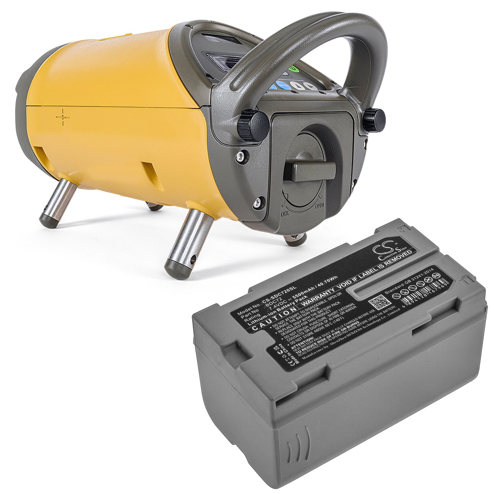 Li-ion Battery fits Topcon & Sokkia BDC72 7.4V, 5500mAh Equipment Survey & Test Cameron Sino Technology Limited