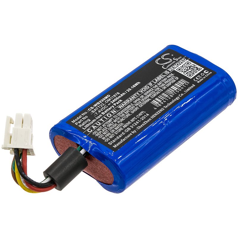 Li-ion Battery fits Welch-allyn, Connex Spot, Connex Spot Monitor 7.4V, 3400mAh Medical Cameron Sino Technology Limited
