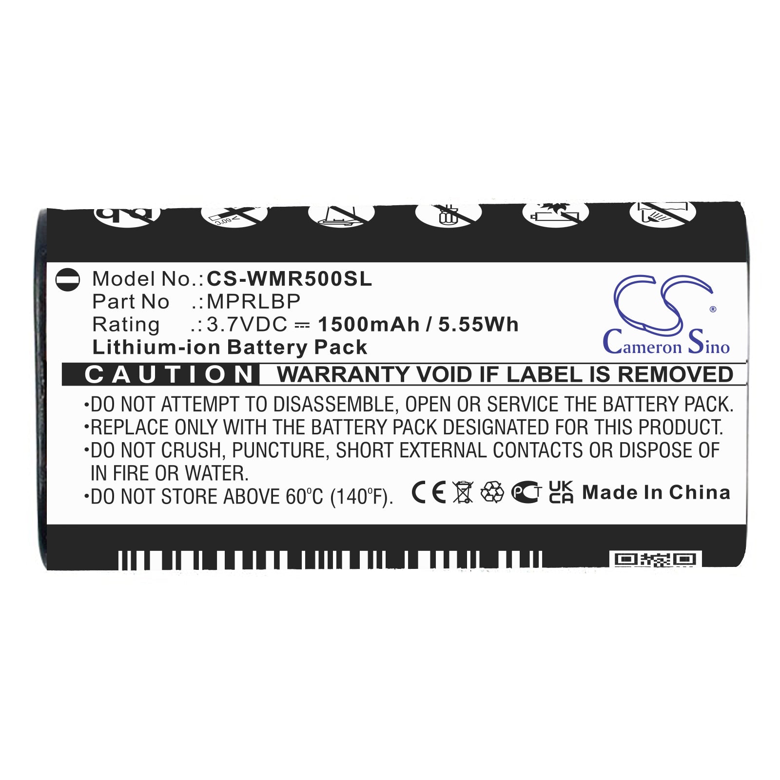 Li-ion Battery fits Wisycom, Mpr30, Mpr30-eng, Mpr50 3.7V, 1500mAh Wireless Headset Cameron Sino Technology Limited