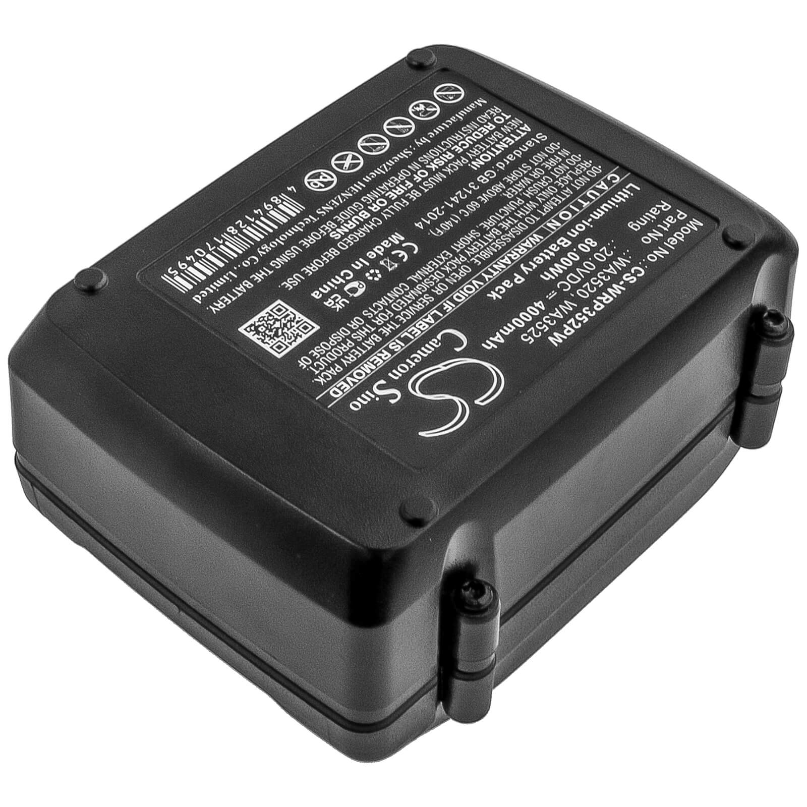 Li-ion Battery fits Worx, 20v Powershare, Wg151, Wg151.5 20.0V, 4000mAh Power Tools Cameron Sino Technology Limited