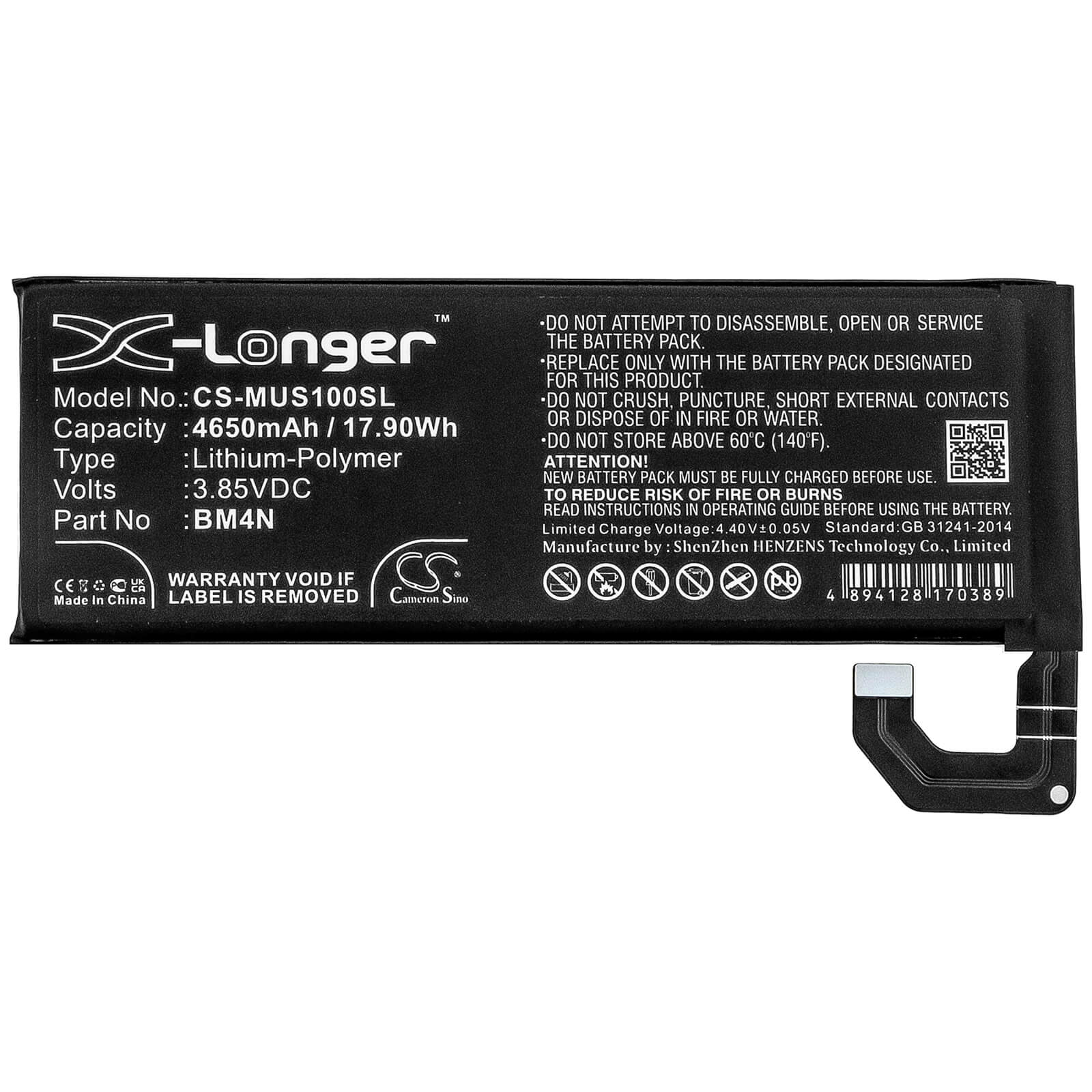 Li-ion Battery fits Xiaomi, M2102j2sc, Mi 10, Mi 10 5g 3.85V, 4650mAh Mobile & SmartPhone Cameron Sino Technology Limited