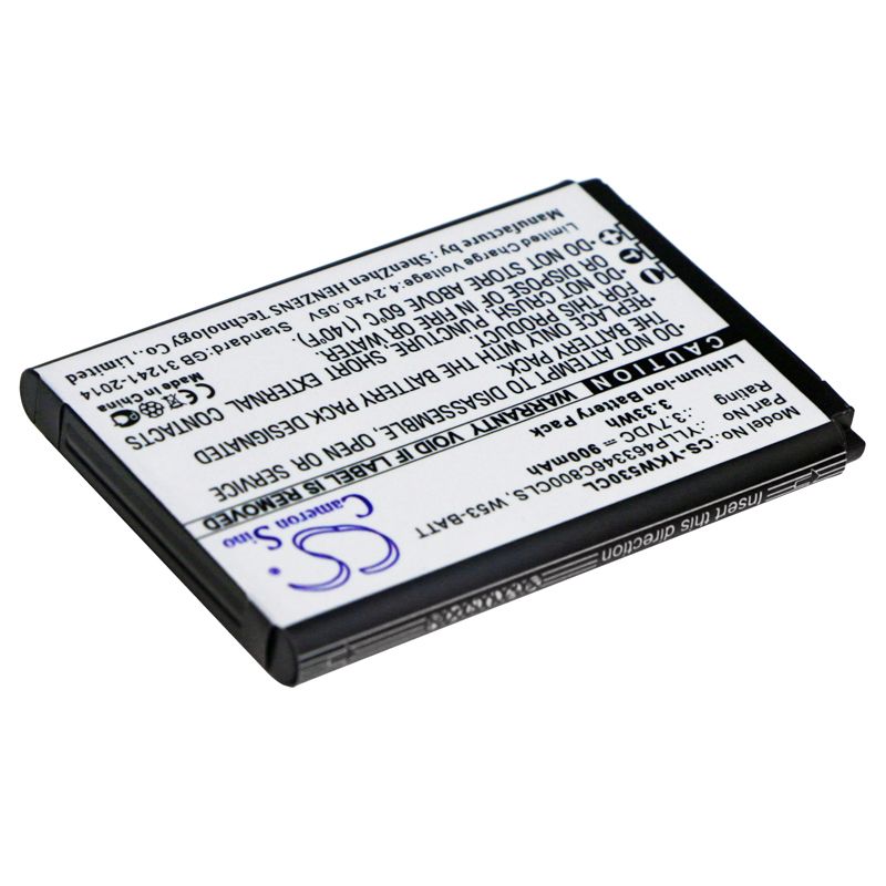 Li-ion Battery fits Yealink, W53, W53p 3.7V, 900mAh Cordless Phone Cameron Sino Technology Limited
