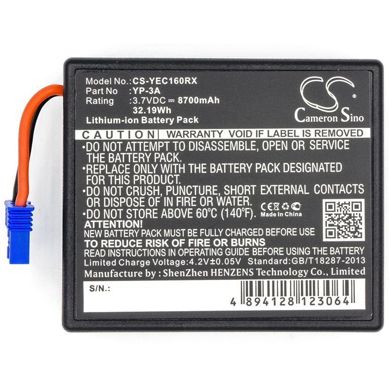 Li-ion Battery Fits Yuneec, H480 Drone Remote Control 3.7v, 8700mah Remote Controller Cameron Sino Technology Limited