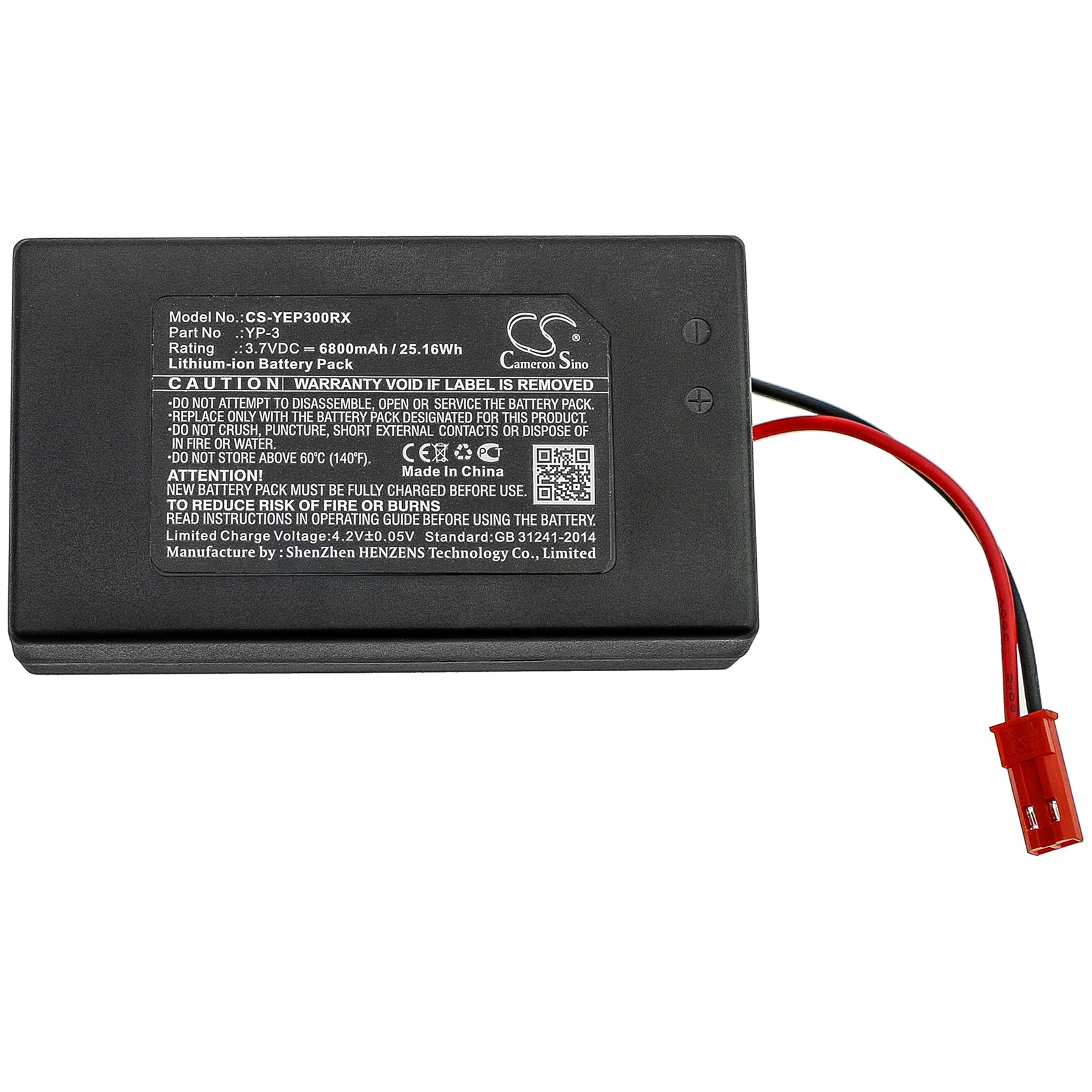 Li-ion Battery fits Yuneec, Q500, St10, St10 Chroma Ground Station 3.7V, 6800mAh Remote Controller Cameron Sino Technology Limited