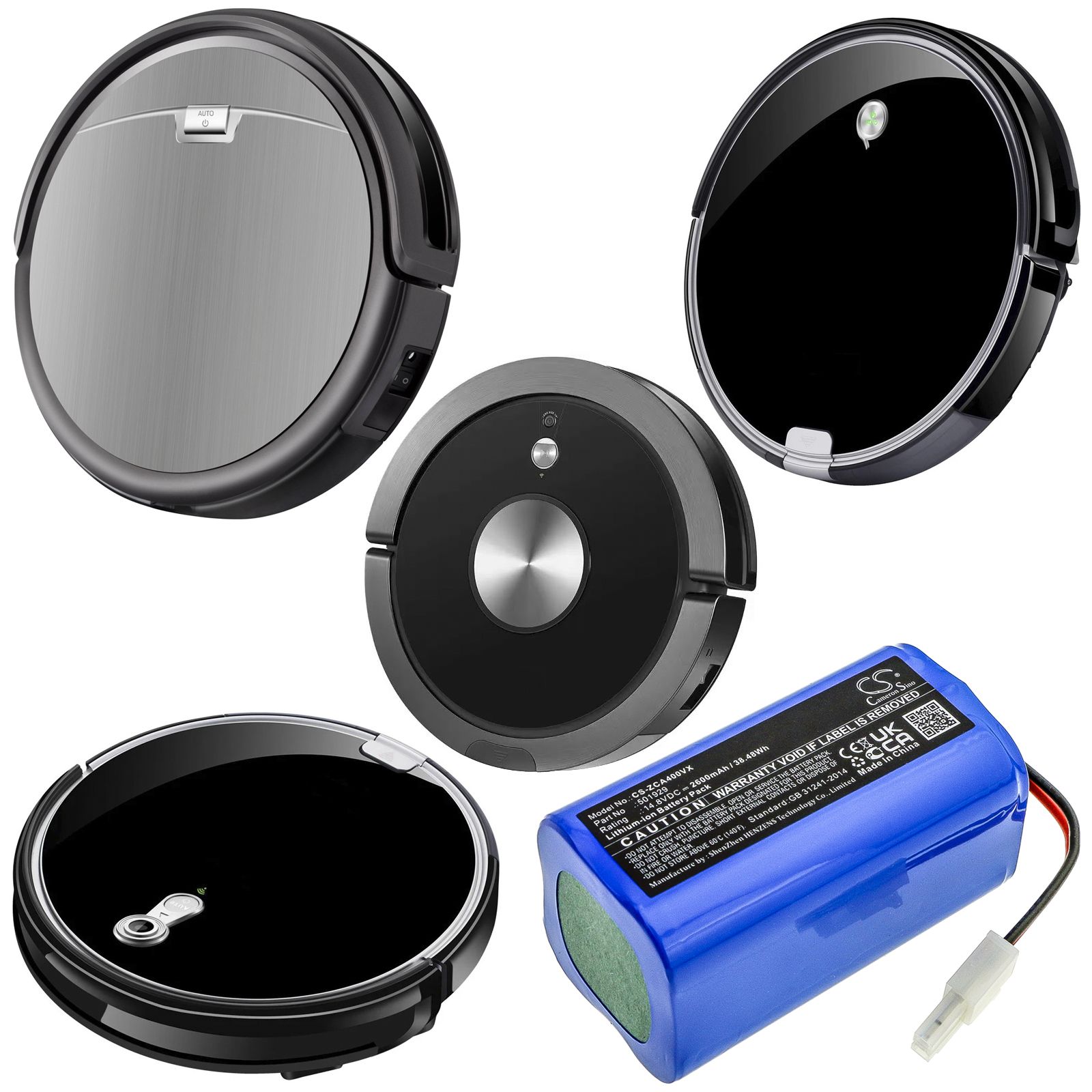 Li-ion Battery fits Zaco, A4s, A6, A8s 14.8V, 2600mAh Vacuum Cameron Sino Technology Limited