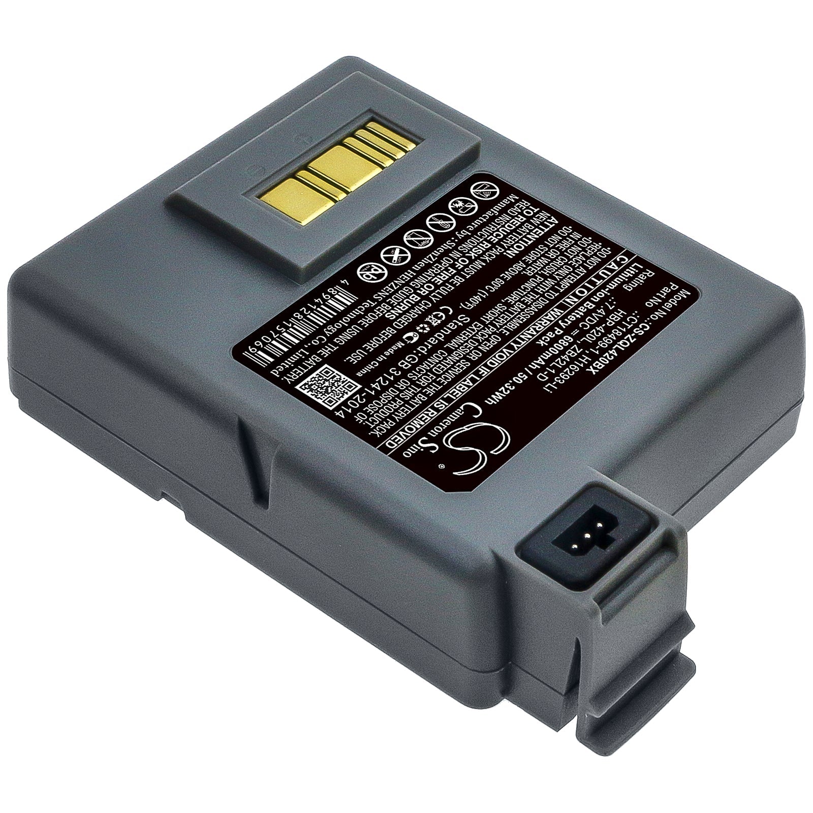 Li-ion Battery fits Zebra, P4t, Rp4 7.4V, 6800mAh Portable Printer Cameron Sino Technology Limited