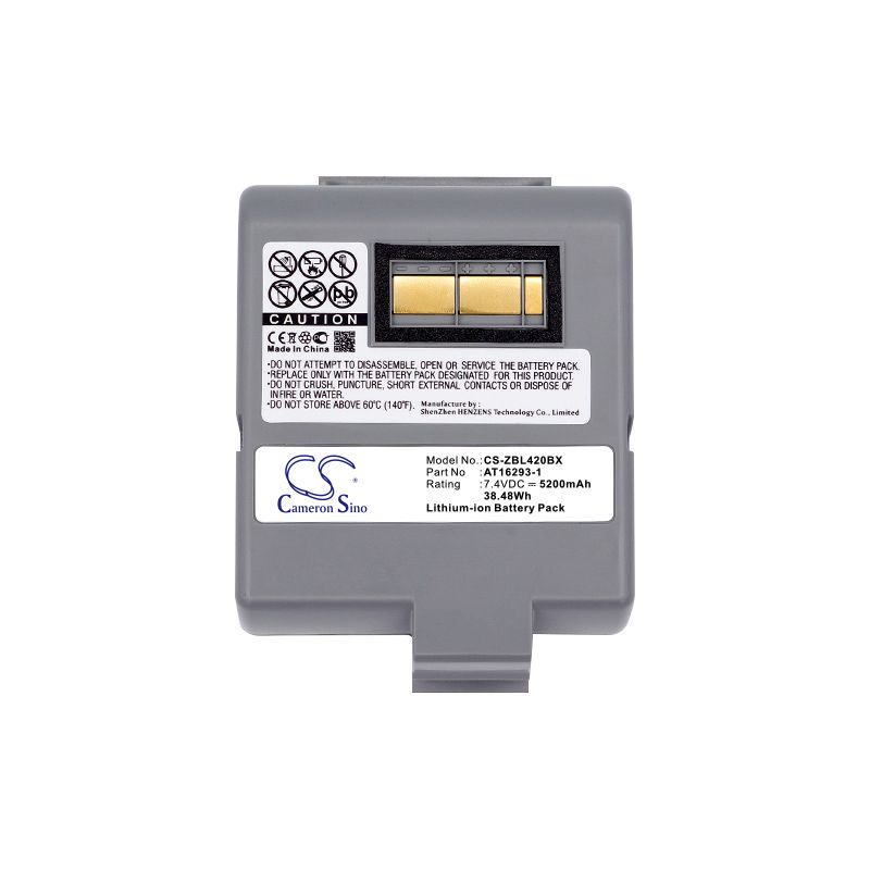 Li-ion Battery fits Zebra, Ql420, Ql420 Plus 7.4V, 5200mAh Portable Printer Cameron Sino Technology Limited