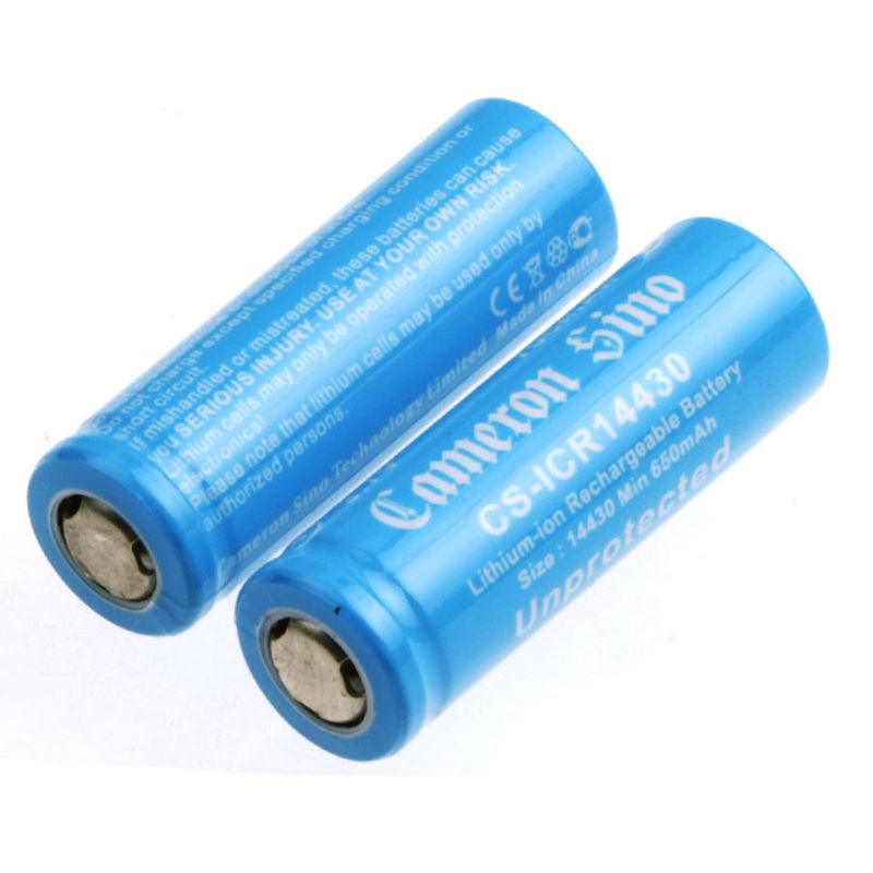 Li-ion Battery Includes 2pcs 14430 Pack 3.7V, 700mAh 14430 Cameron Sino Technology Limited